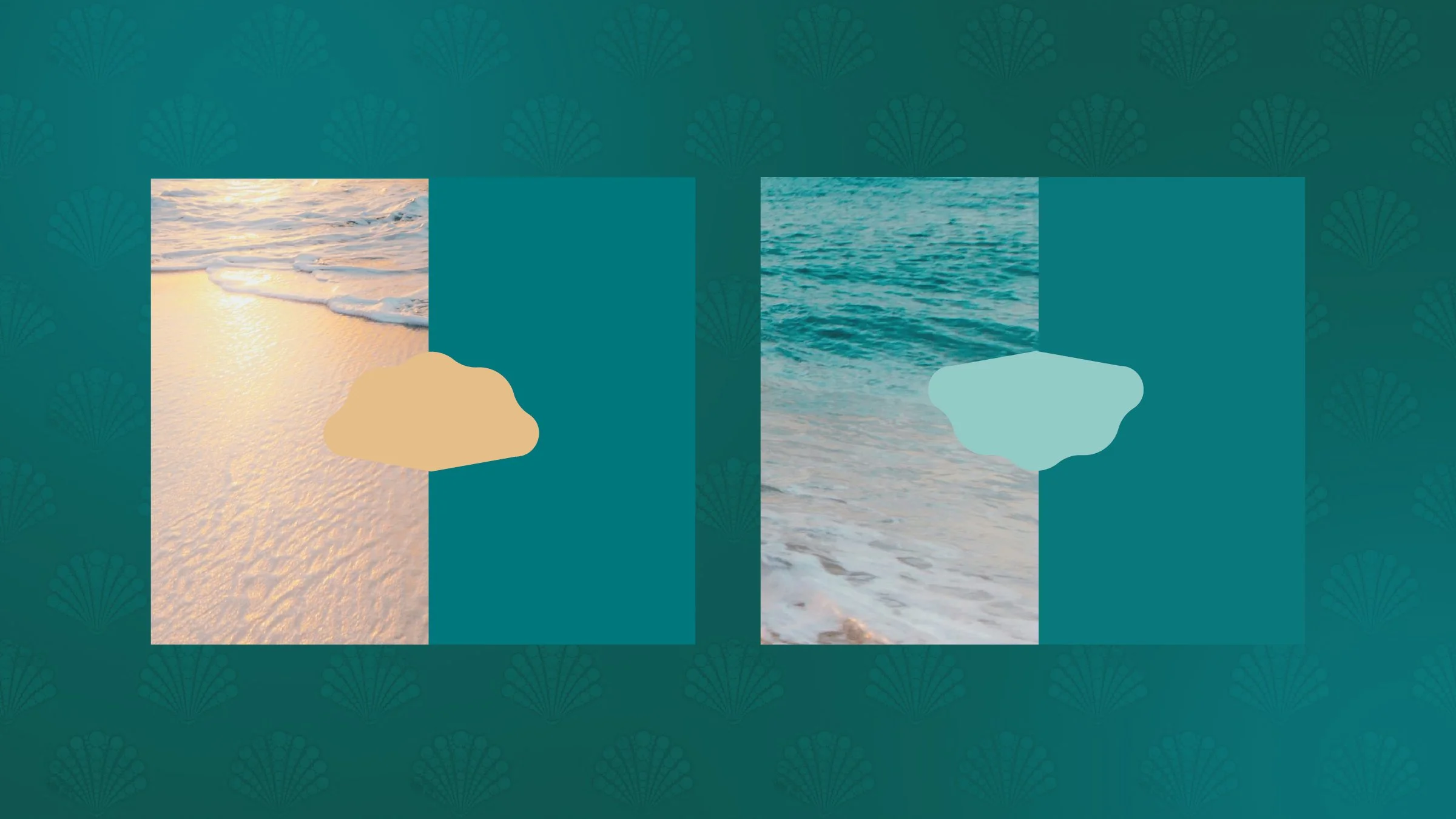 Colours - The muted sandy beige and soft aqua reflect earth and water, giving the logo a soft, welcoming feel.