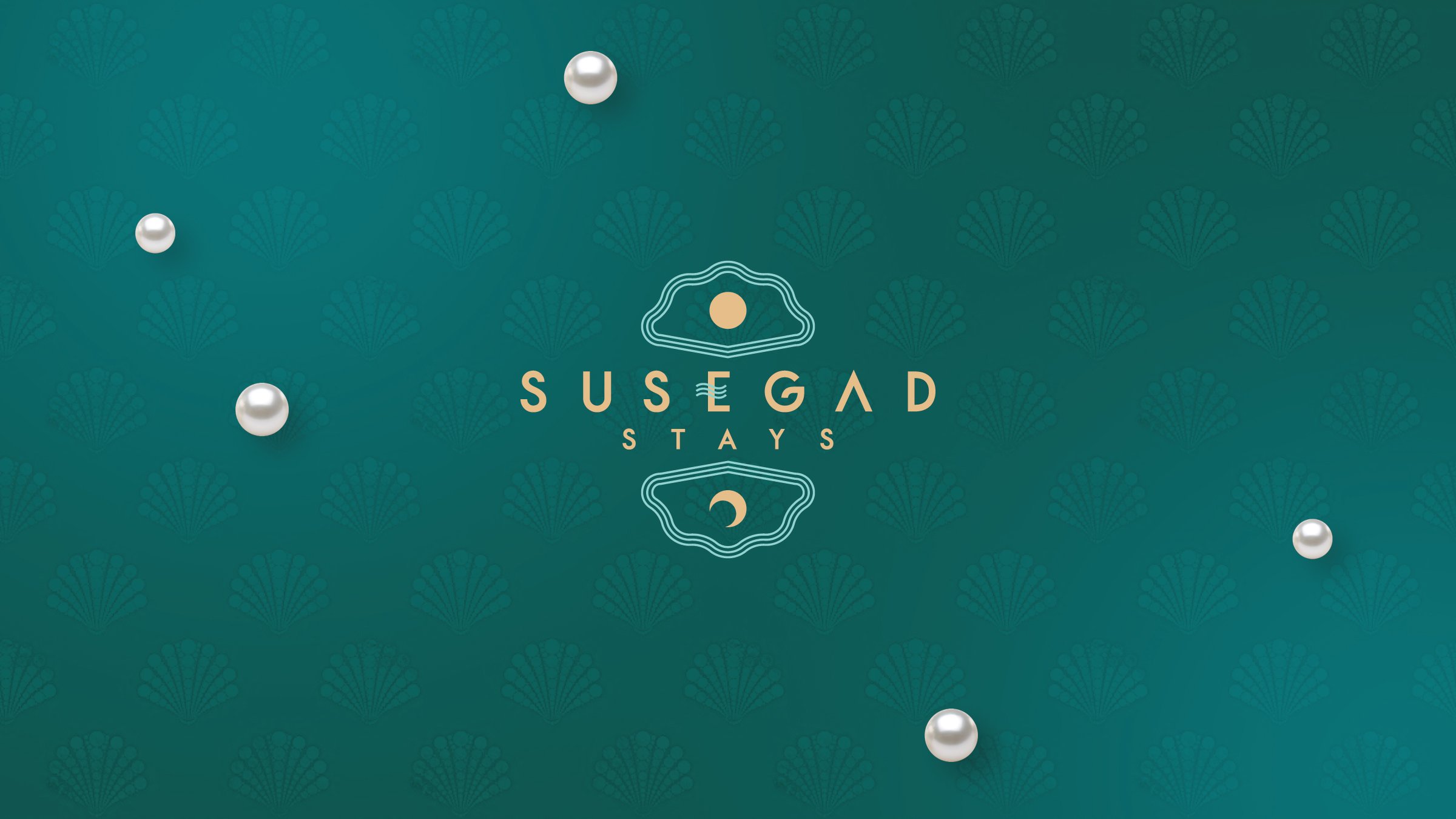 Identity - At the top and bottom of the logo sit two mirrored shell-like forms, a tribute to Goa’s serene beaches and coastal charm. The upper shell cradles a golden sun, while the lower gently holds a crescent moon — representing the cycle of a day 