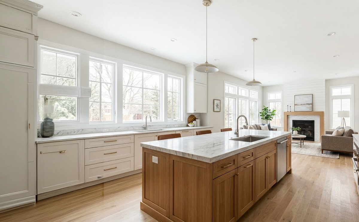 fully renovated modern kitchen and interior