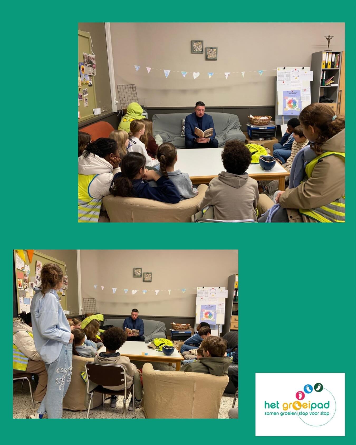 6A mocht deze ochtend genieten van een heerlijk leesmoment. @koenmetsu is komen voorlezen en de kinderen luisterden geboeid! Dankjewel 🙏🏻📖