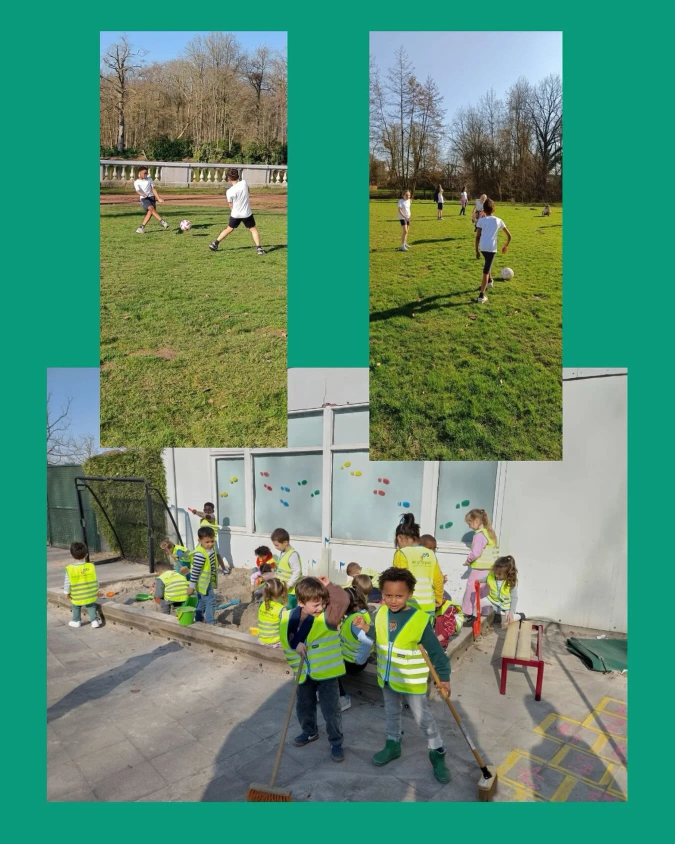 Zowel in de lagere school als de kleuterschool genoten we vandaag van de heerlijke zonnestralen ☀️