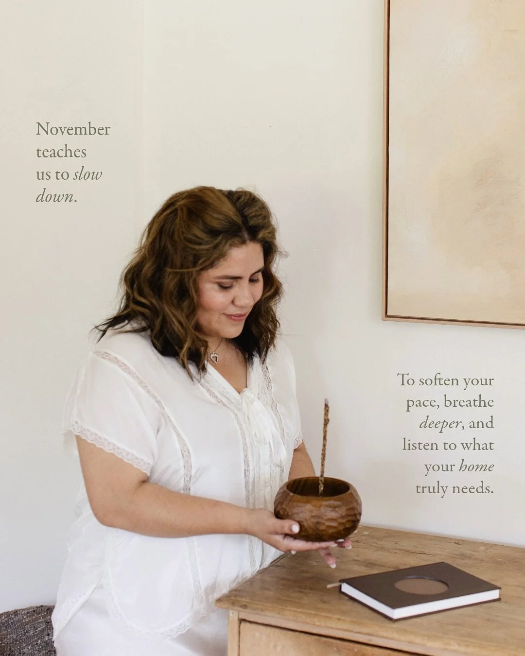 November arrives like a whisper, a gentle reminder to slow your pace, clear your space, and reconnect with what&rsquo;s essential.

In the noise of Q4, we often forget the power of pause. 

But stillness is where clarity lives, where new ideas, groun