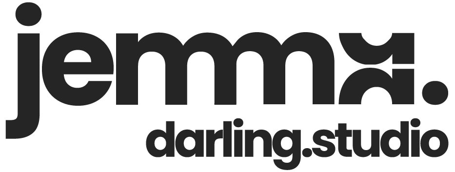 Logo for 'jemma darling.studio' in black text on a transparent background.