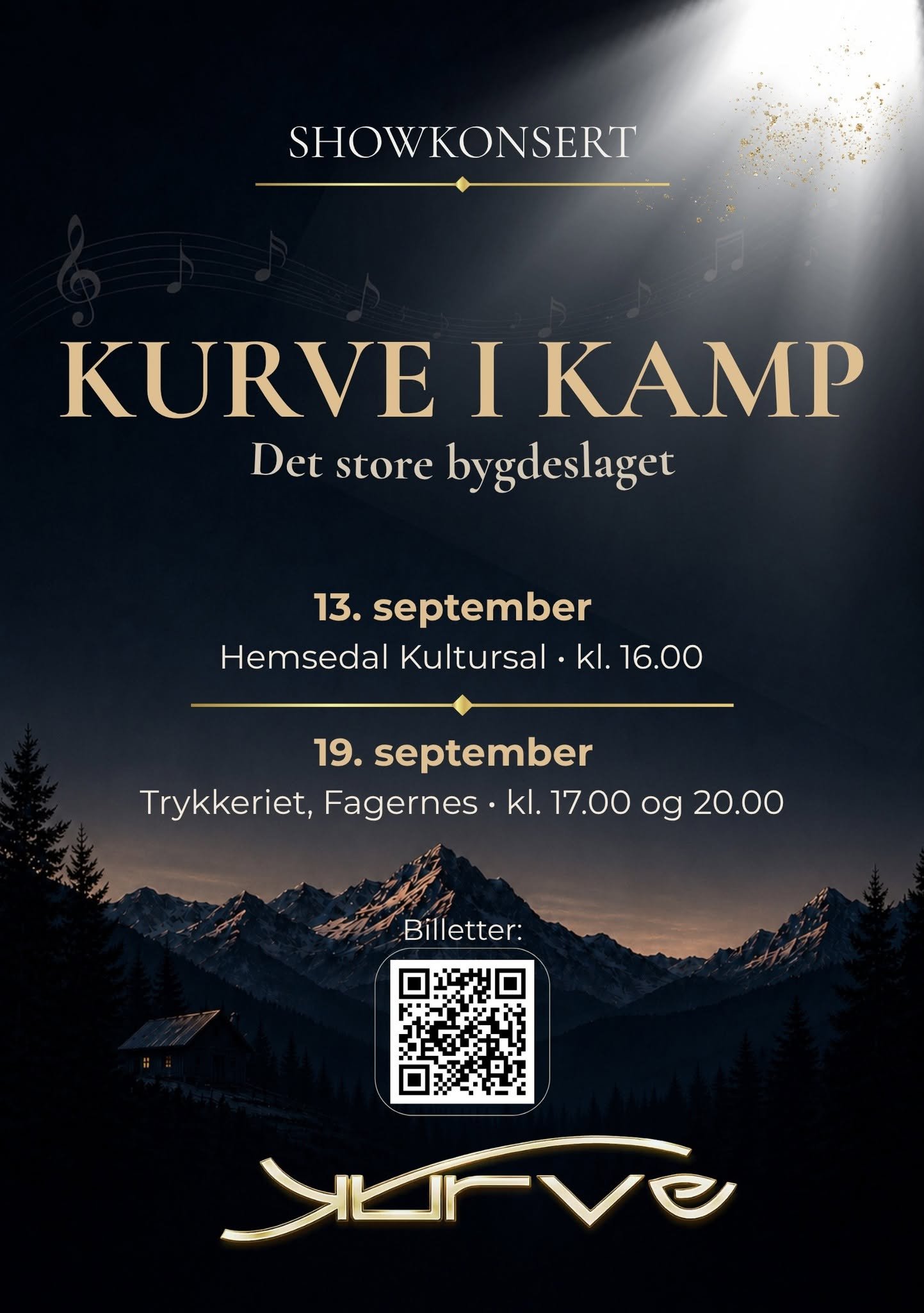 Showkonsert med valdreskoret Kurve
