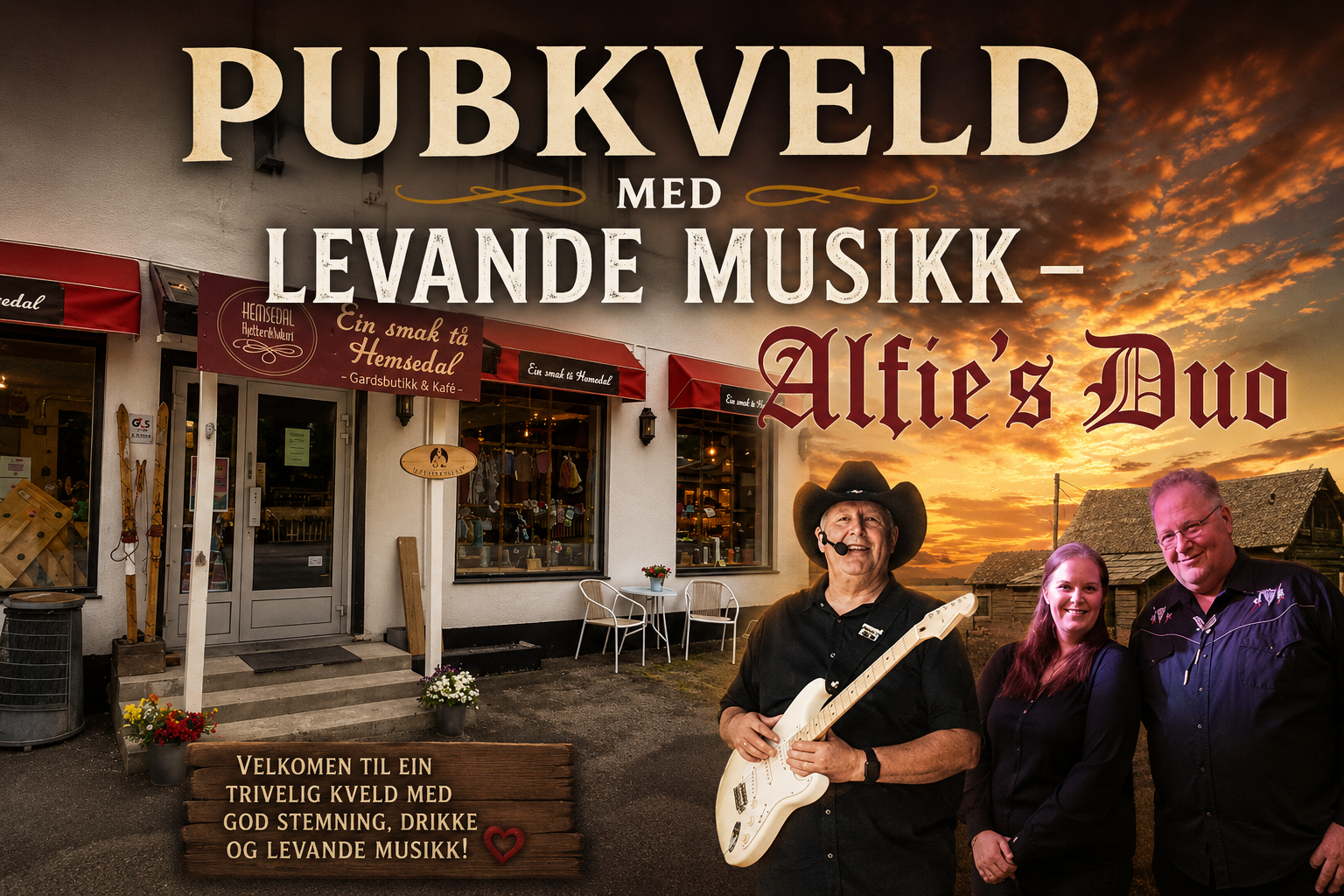 Bakgårdsfest med levende musikk; "Alfie`s Duo"