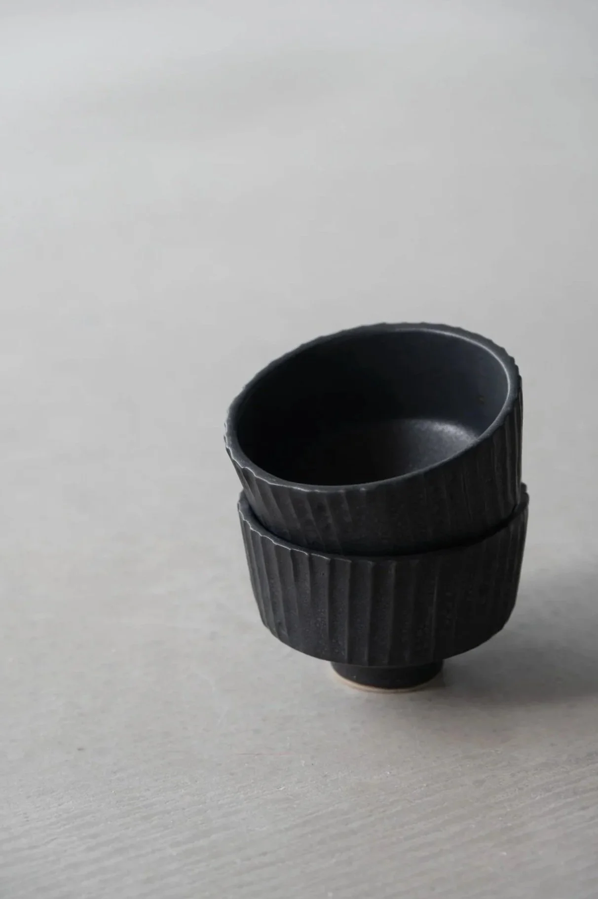 Carved Flat White Cup
