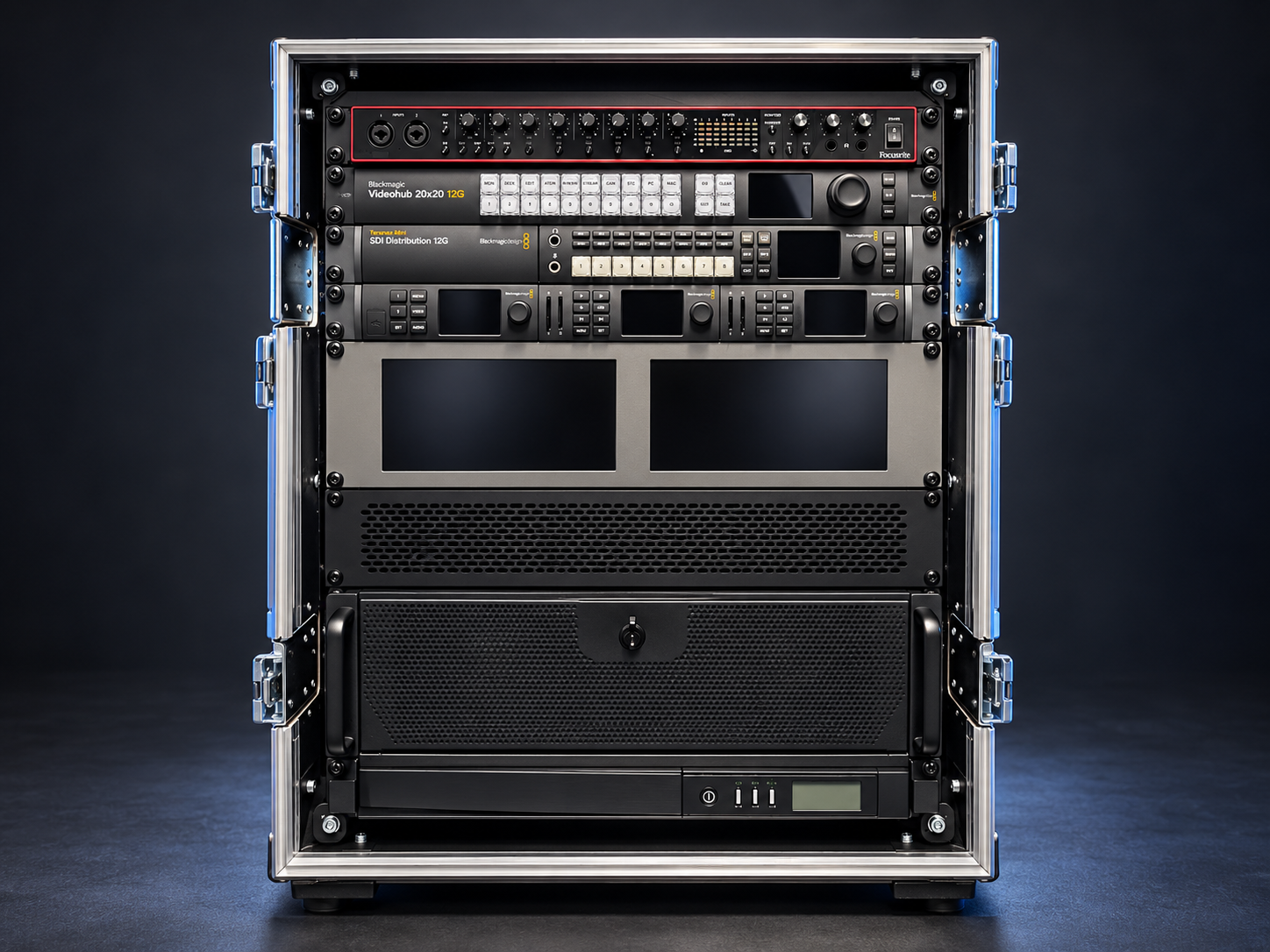 Pixel Frame vMix rack — retouched equipment image