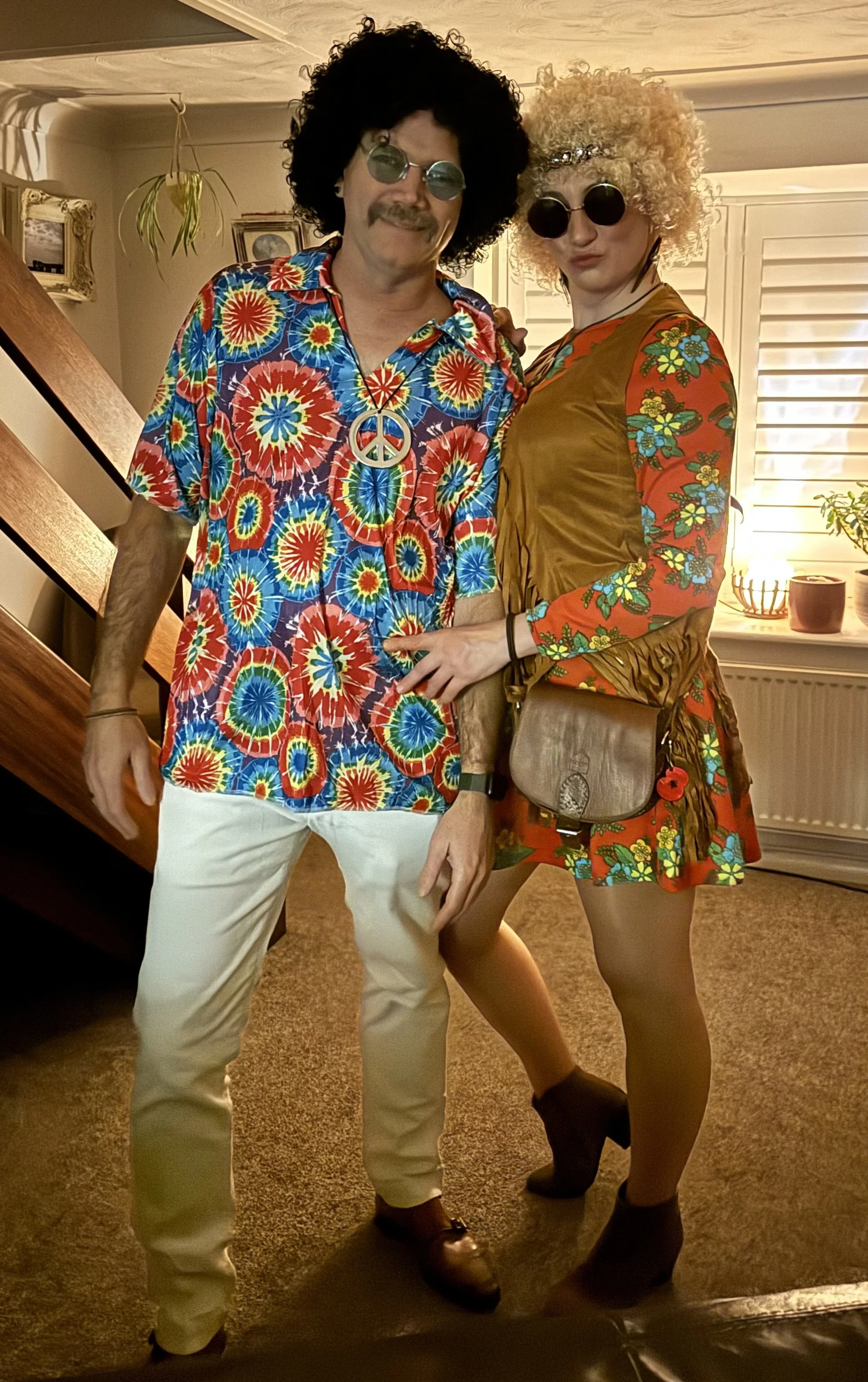 Fancy Dress 50th party. Check out G’s tash!