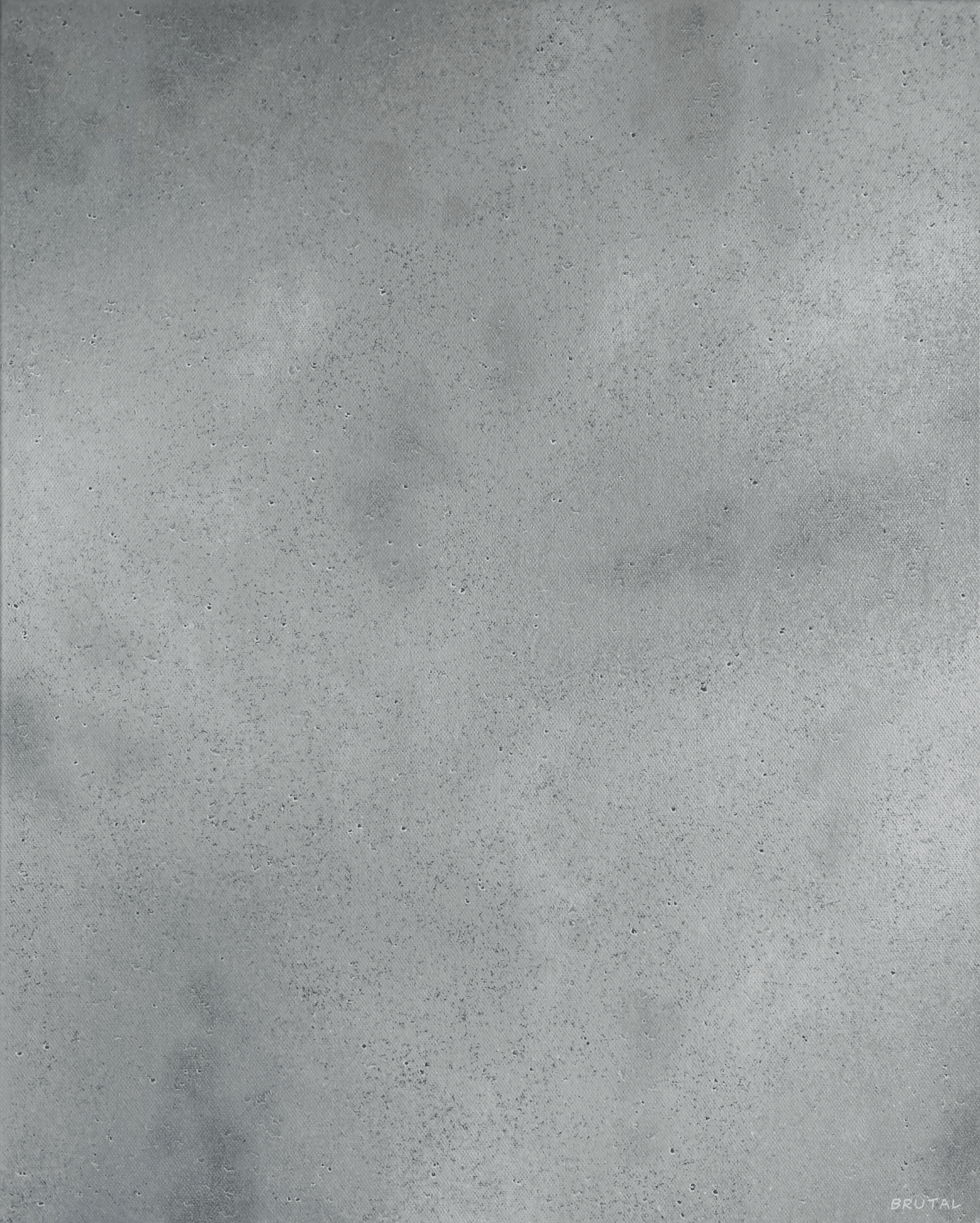 A painting of a close up concrete painted wall with small scattered white and black specks