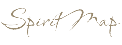 Stylized text that reads "Spiri Map" on a beige background.