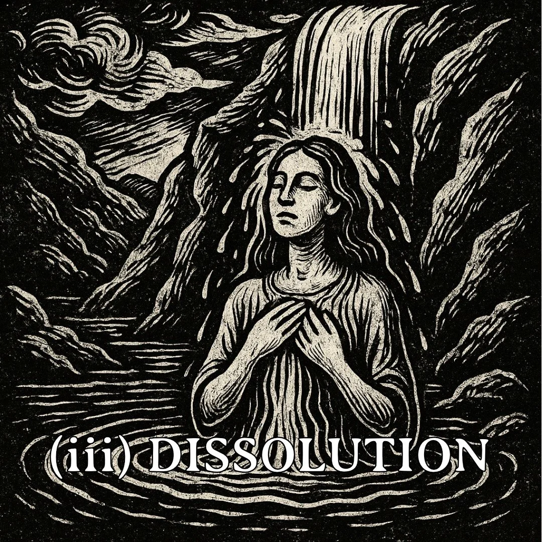 Dissolution is the stage in which the calcinated matter is dissolved, allowing rigid structures to soften, separate, and recombine at a subtler level.

After Calcination has burned away false solidity, Dissolution:
&mdash;returns the substance to Wat