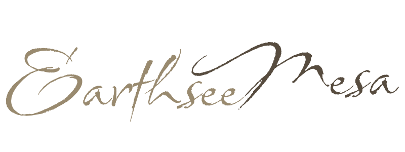 Elegant logo with the words 'Earthsee Mesa' in cursive font.