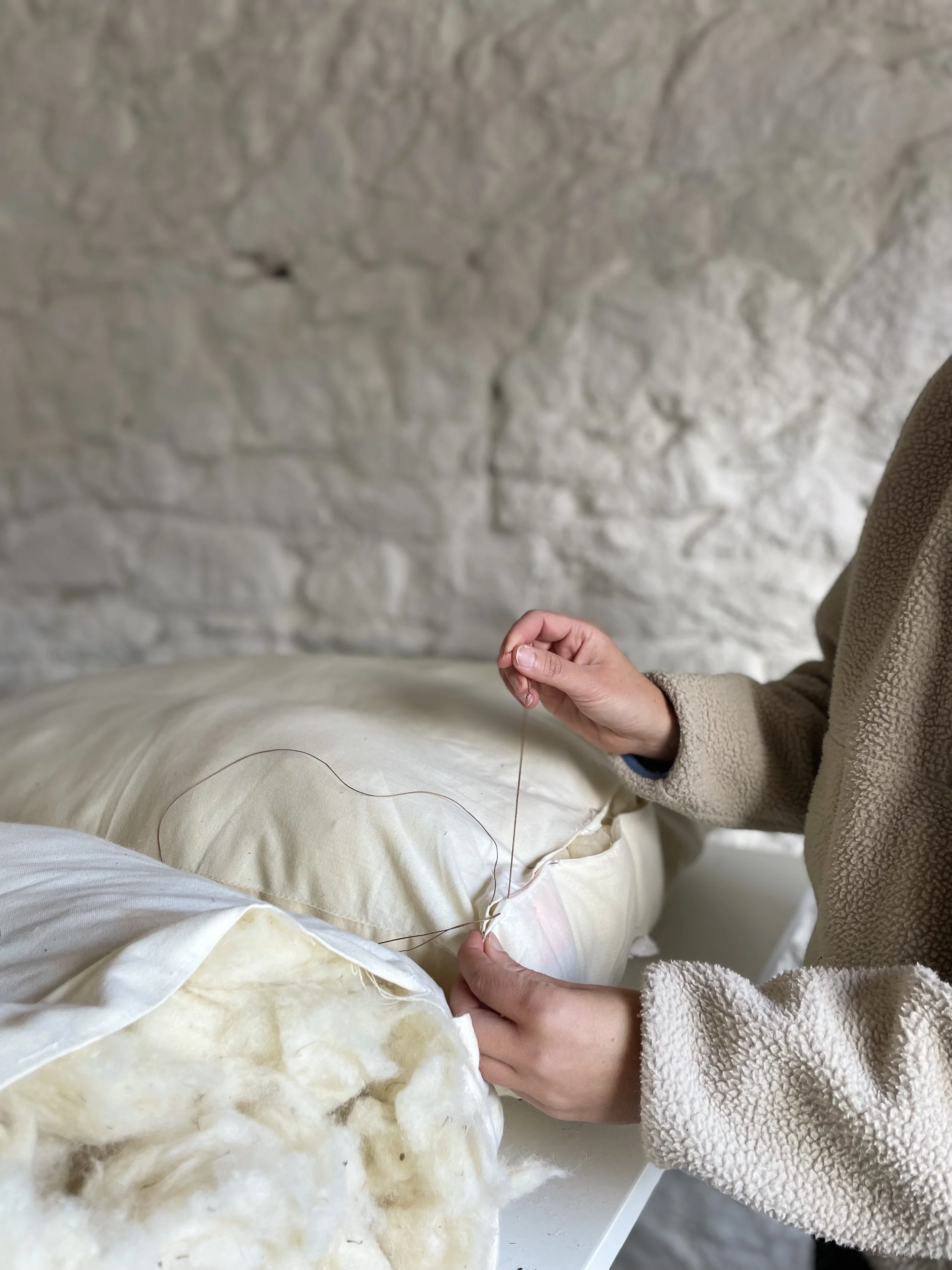 Restuffing Sofa Cushions with Wool