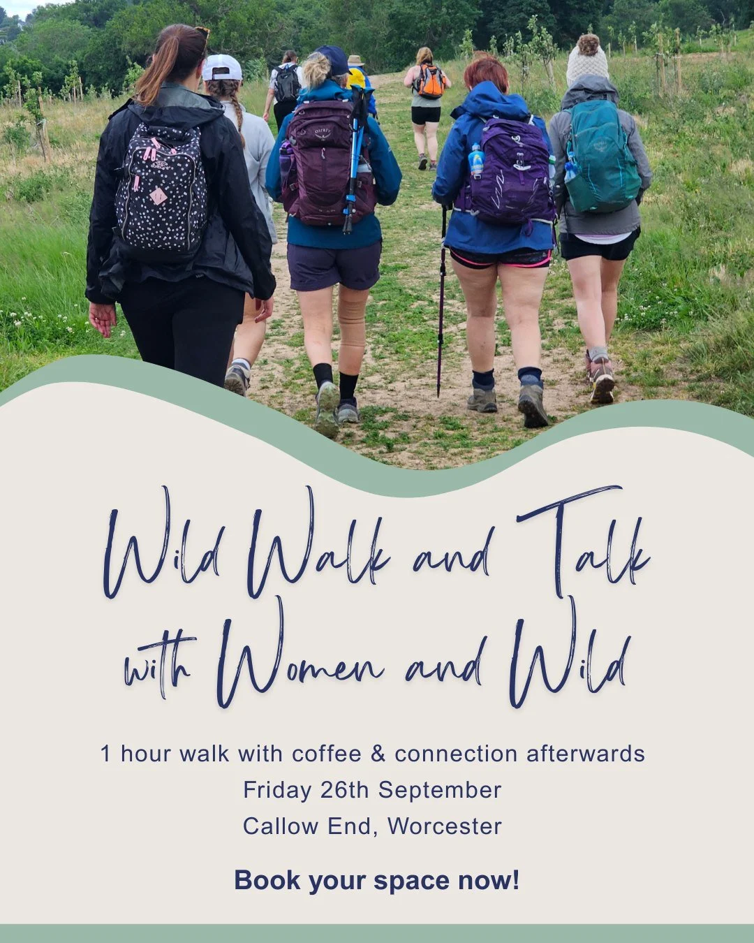 ✨ New Women &amp; Wild meet-up ✨

Come as you are, pop your trainers on and join us for our very first Wild Walk &amp; Talk.

We&rsquo;ll meet at @shopatthetopcallowend head out for a gentle 1 hour walk and finish with coffee and connection back at t