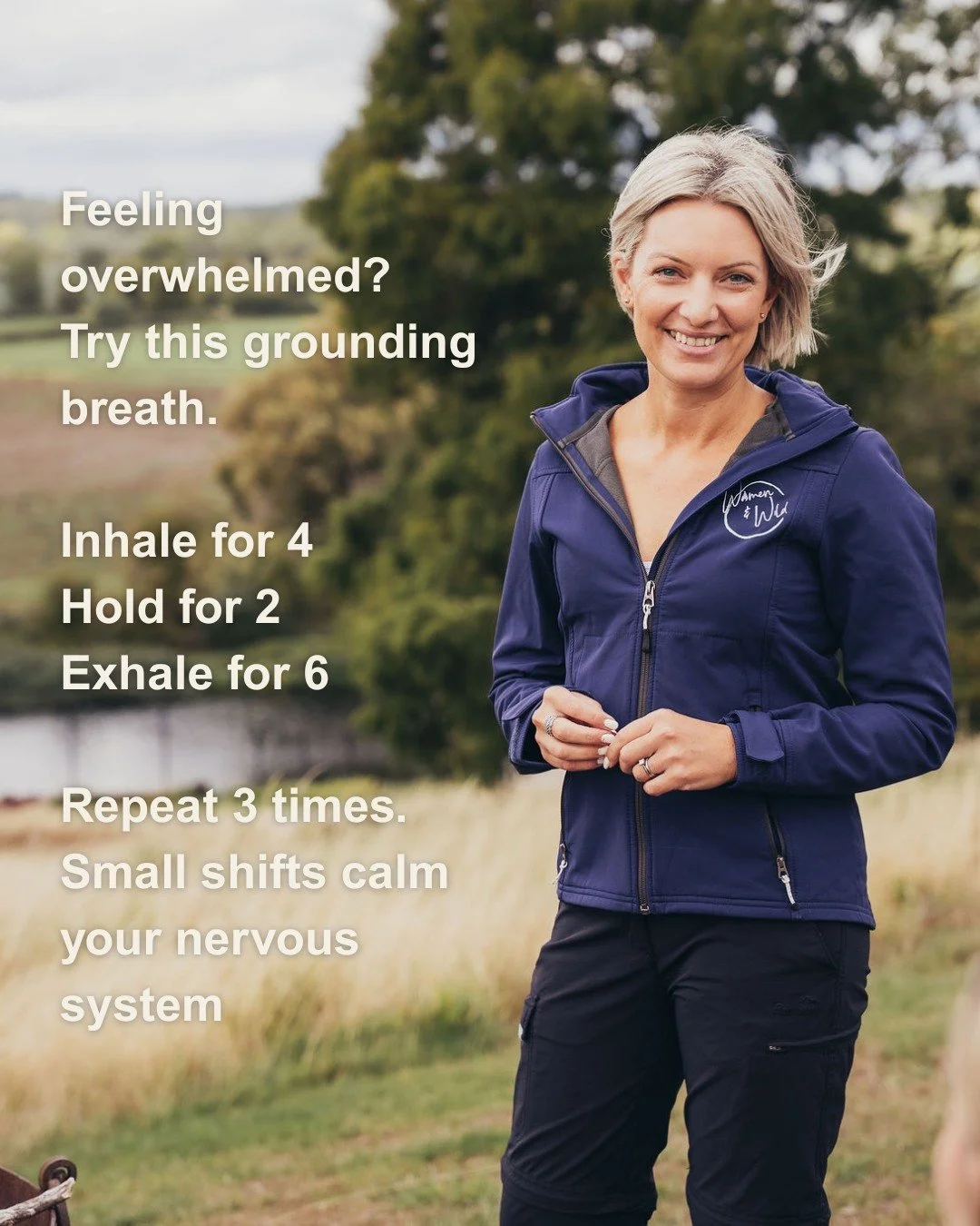 Feeling overloaded already? 😮&zwj;💨

December brings full calendars, pressure and people pleasing.
A 2 minute pause can regulate your breathing and settle your nervous system.

Try this simple grounding breath to bring your body back into balance d