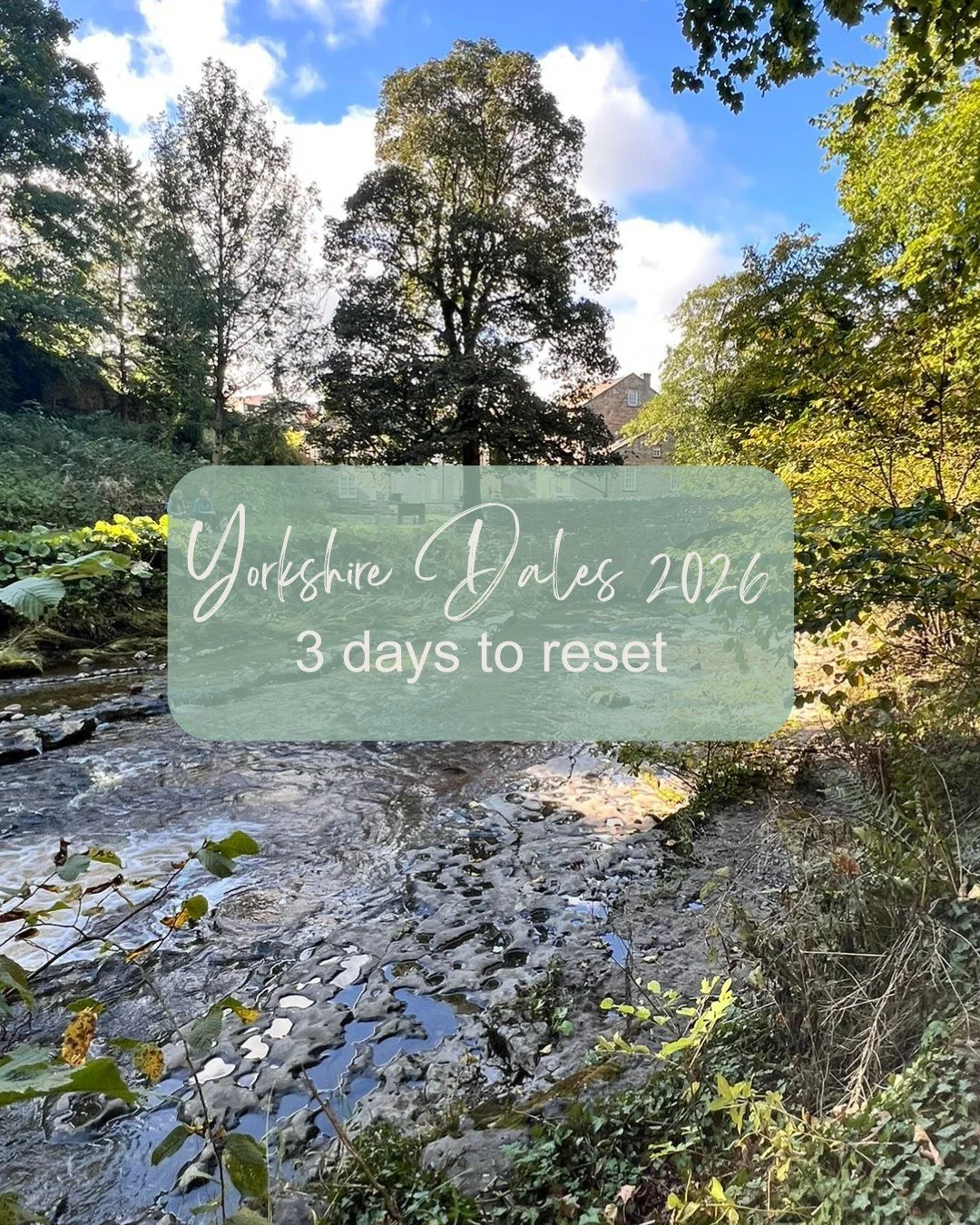 The Yorkshire Dales weekend combines guided hiking, optional wild swimming, stunning shared accommodation and structured psychological reflection. ⛰️

Over the 2 days you&rsquo;ll walk through expansive landscapes, take a refreshing dip in a waterfal