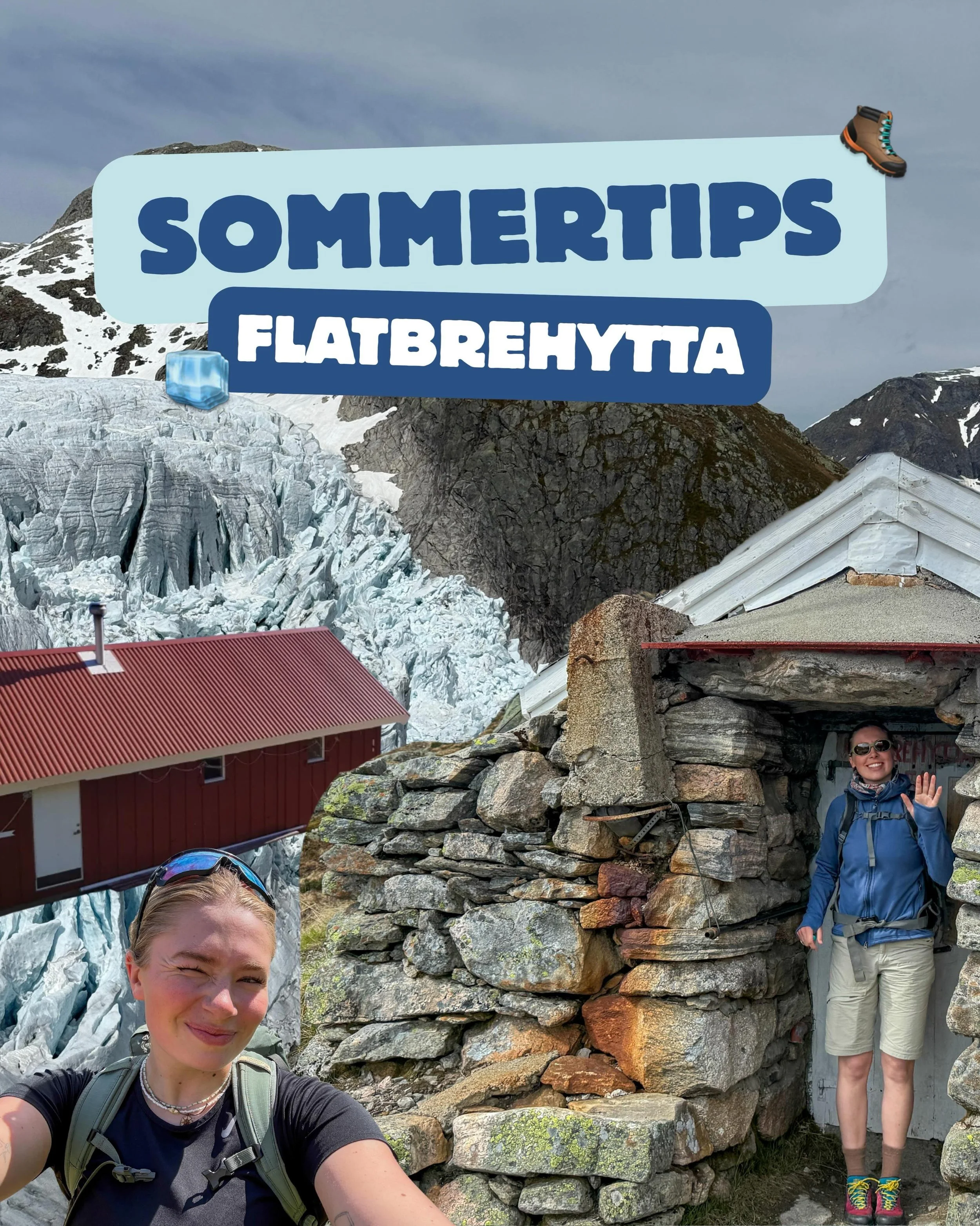 Sjekk denne utsikten! 🏔️✨ 

Turen til Flatbrehytta i Fj&aelig;rland er en skikkelig sommerfavoritt. Her f&aring;r du alt: bratt sti, ikonisk utsikt, et forfriskende fjellbad og n&aelig;rkontakt med mektige Flatbreen.

Pro tip: G&aring; opp den ene s