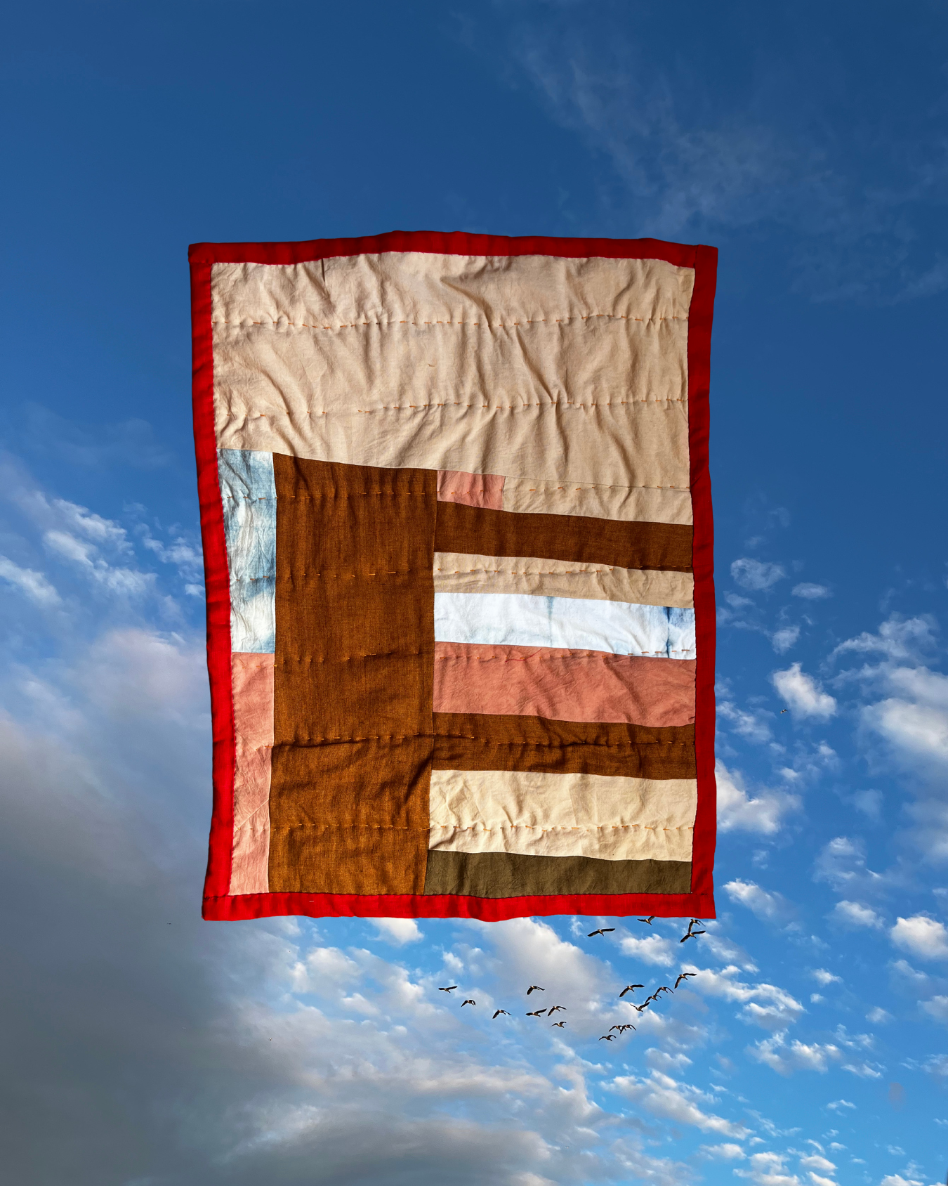 Naturally dyed quilt