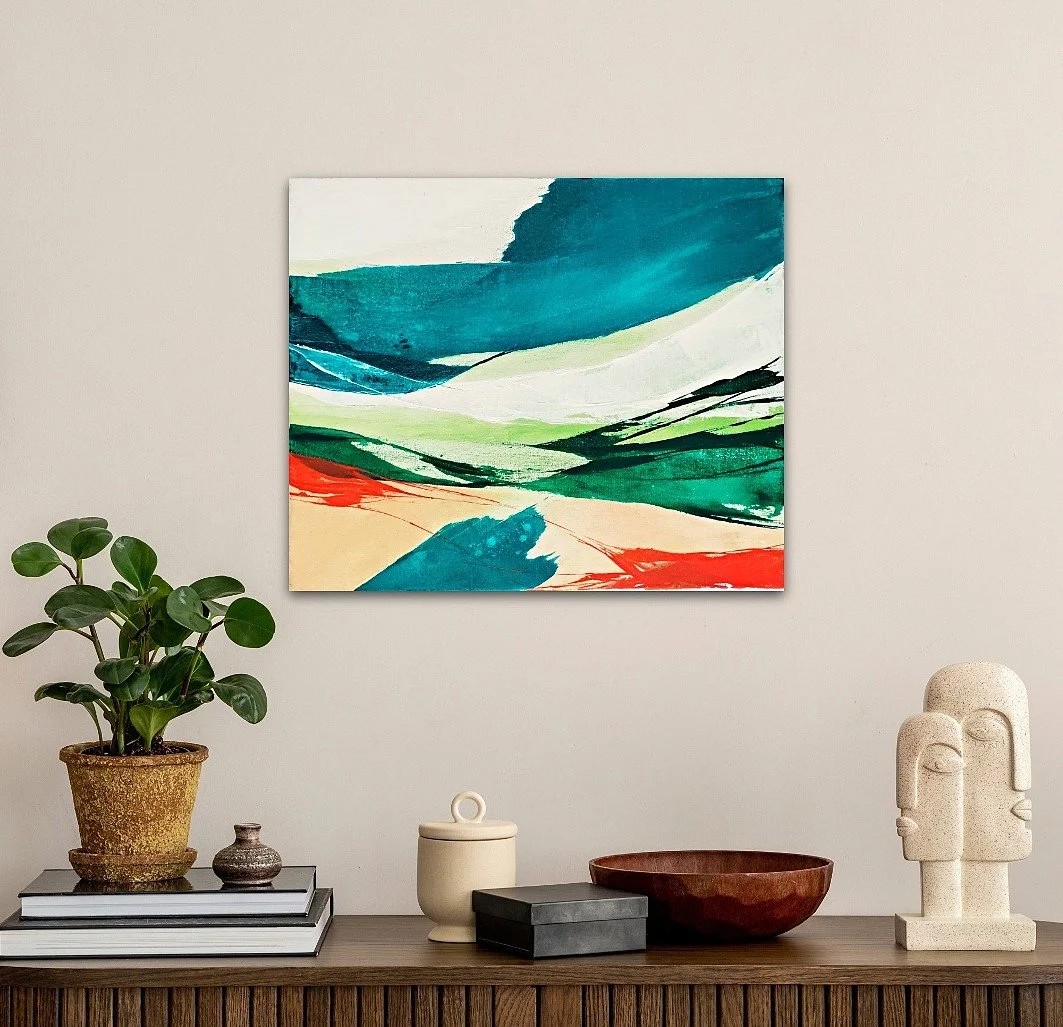 'Mediterranean summer' - Alkuperäinen abstrakti maalaus