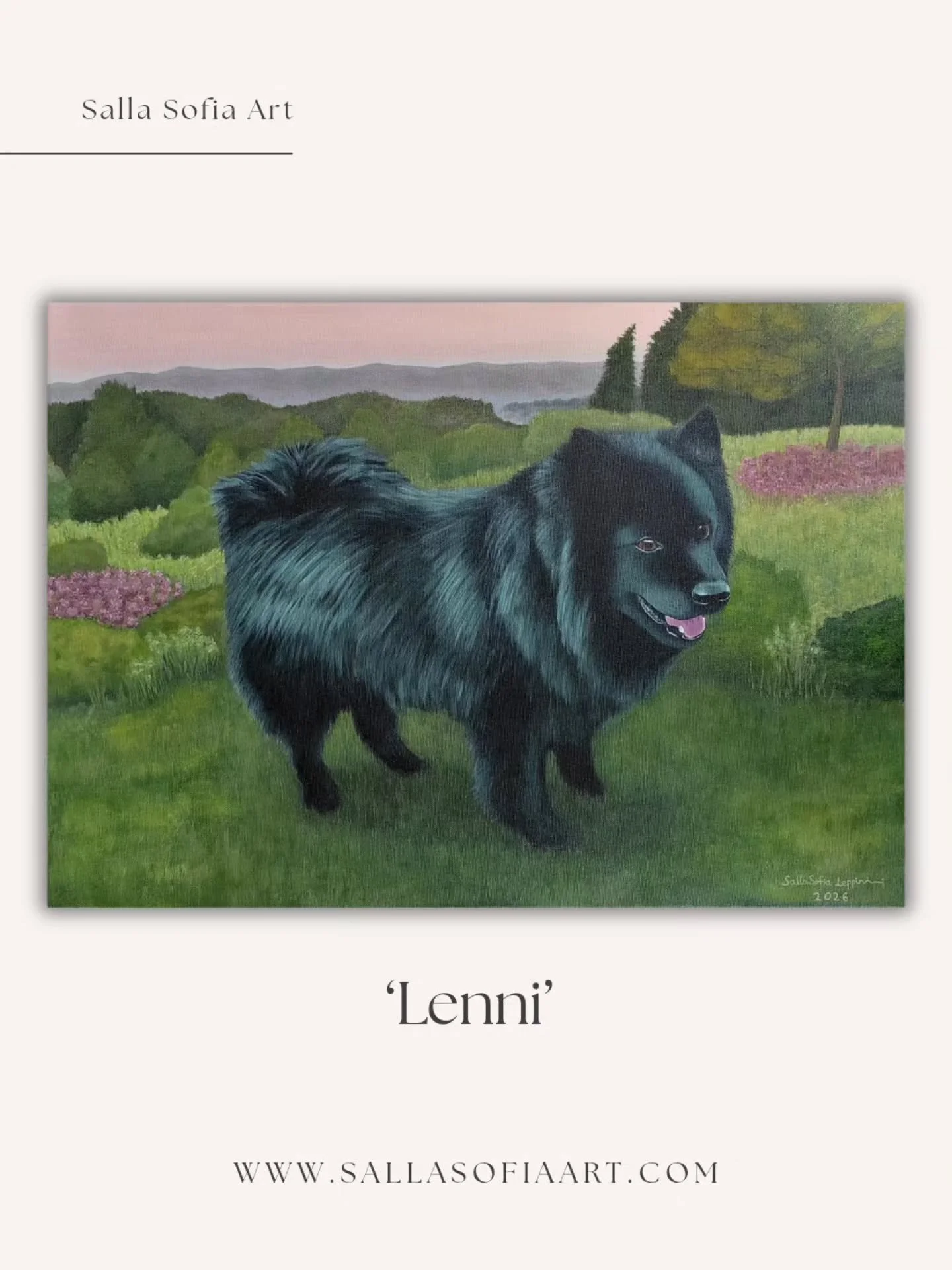 "Lenni"
70x50 cm
Akryyli puuvillakanvaalle
Tilausty&ouml;

#tilausty&ouml; #tilausteos #commissionedart #sisustustaulu