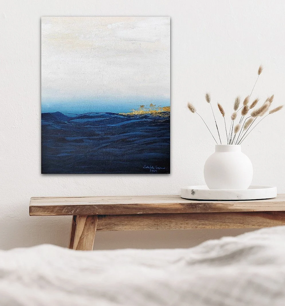 'Gold lining' - Alkuperäinen abstrakti maalaus