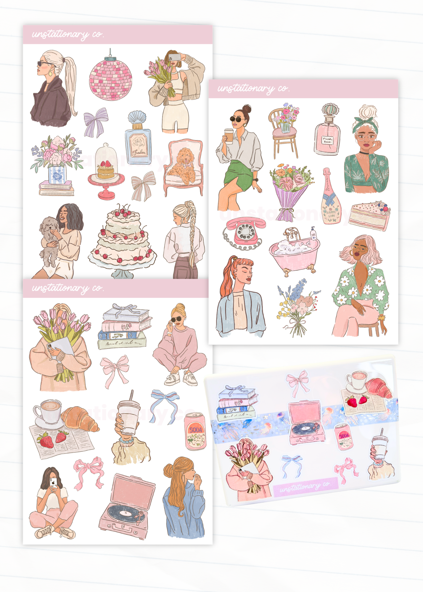 Aesthetic Girly Sticker Sheets - 3