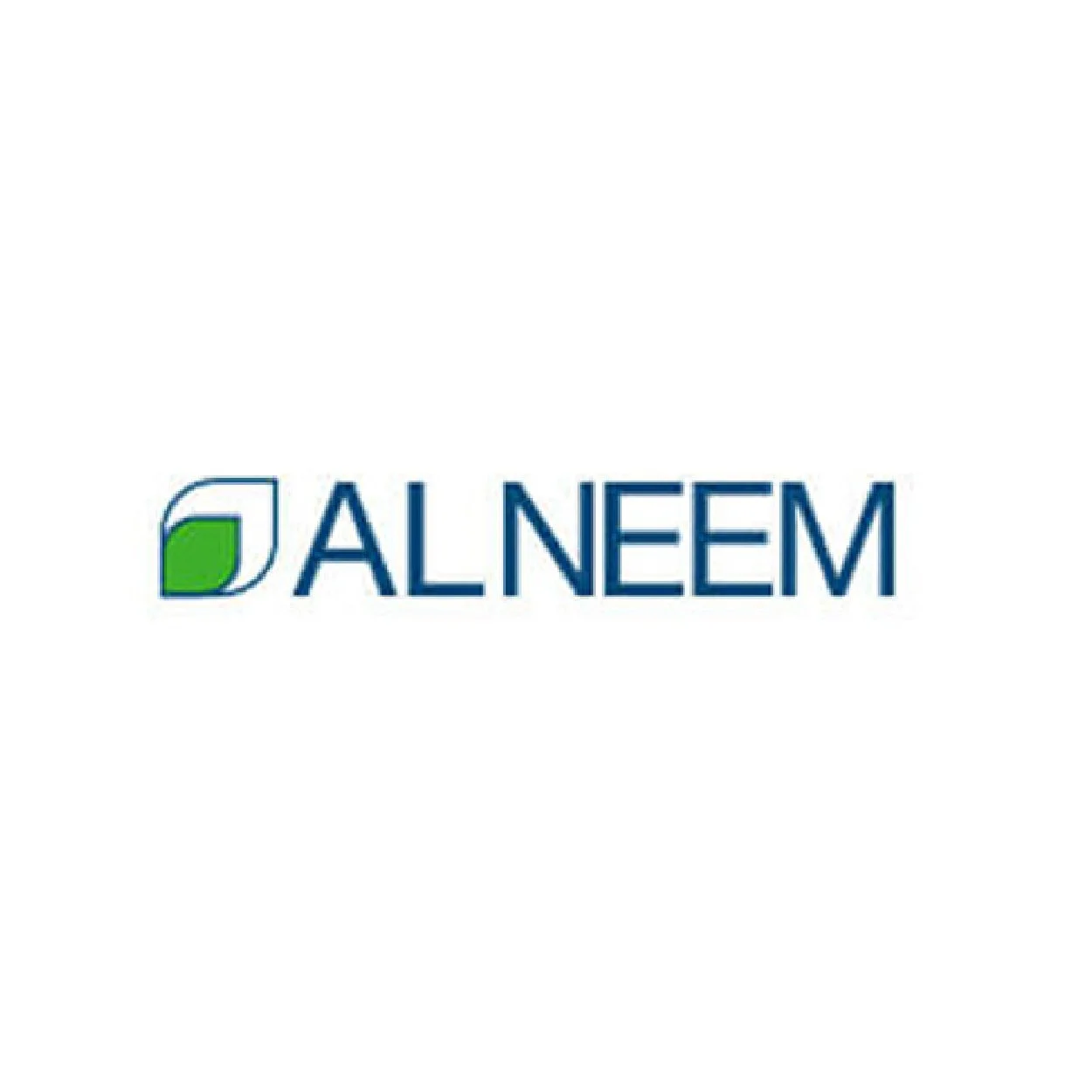 Al Neem logo with a green leaf icon and blue text.