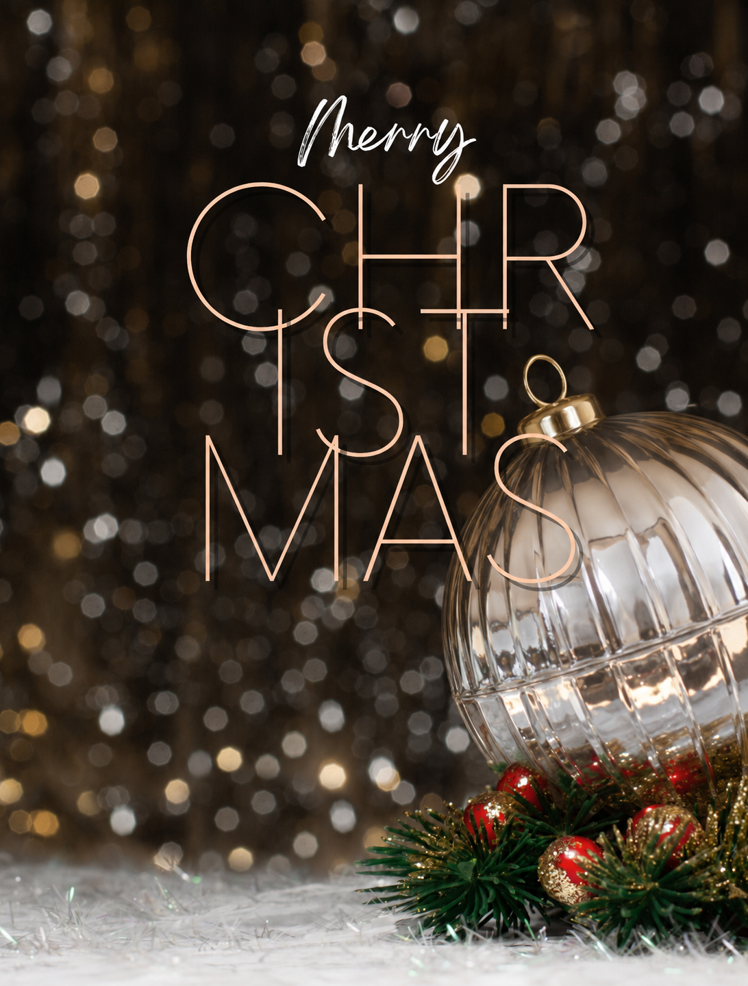 Glass Bauble Christmas Candle