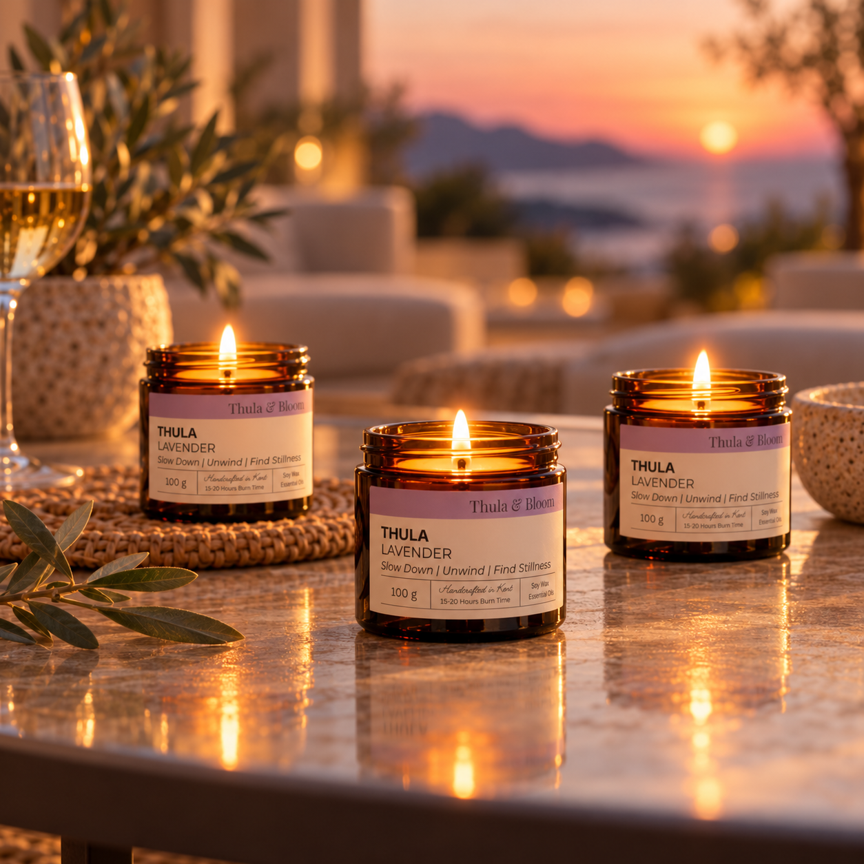 Thula Lavender Candle Sunset Still Life.png