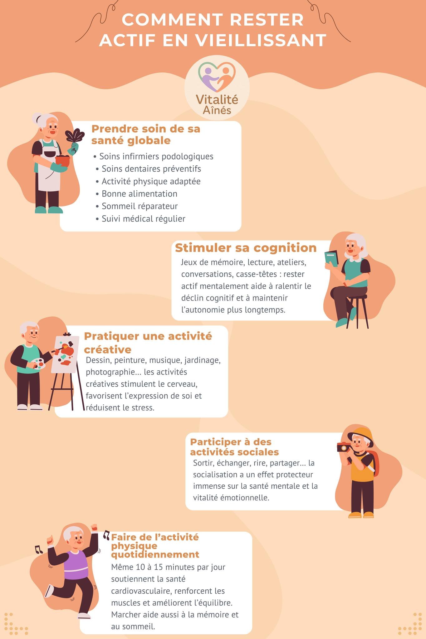 Comment rester actif en vieillissant