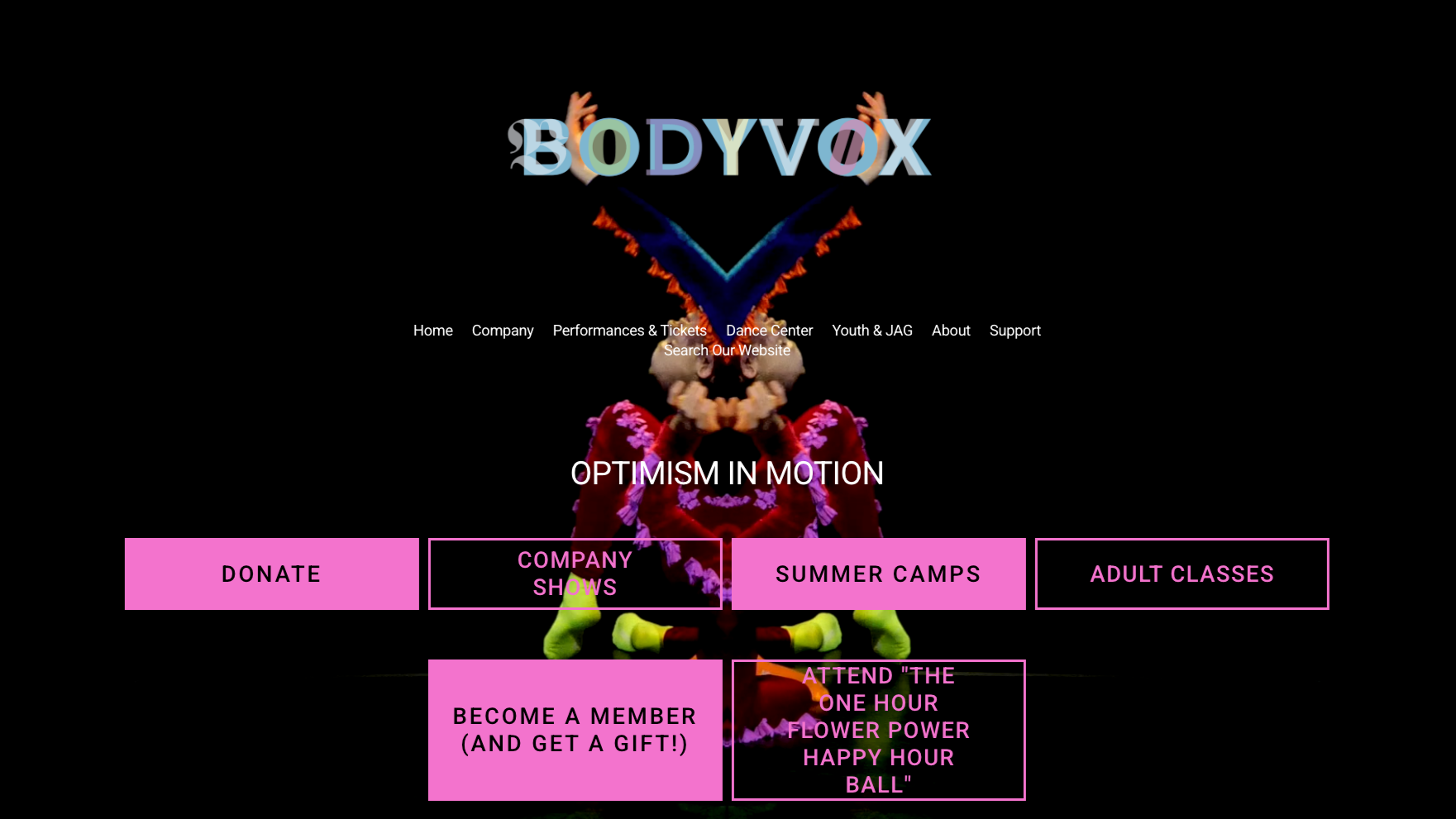 BodyVox Professional Dance Company Website