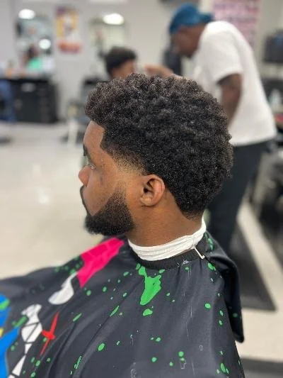 Curl Sponge Black Men's-Haircut-Wichita Ks