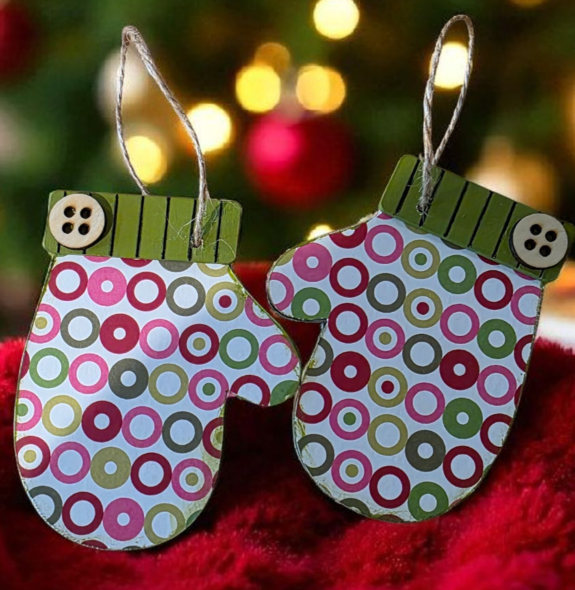 Whimsical Christmas Mitten Ornaments