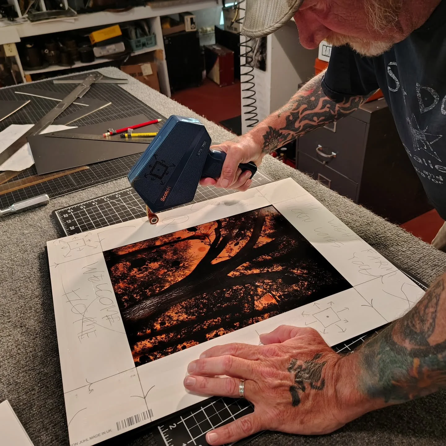 Hand printed and hand framed... Start to finish. Original art produced in the studio.