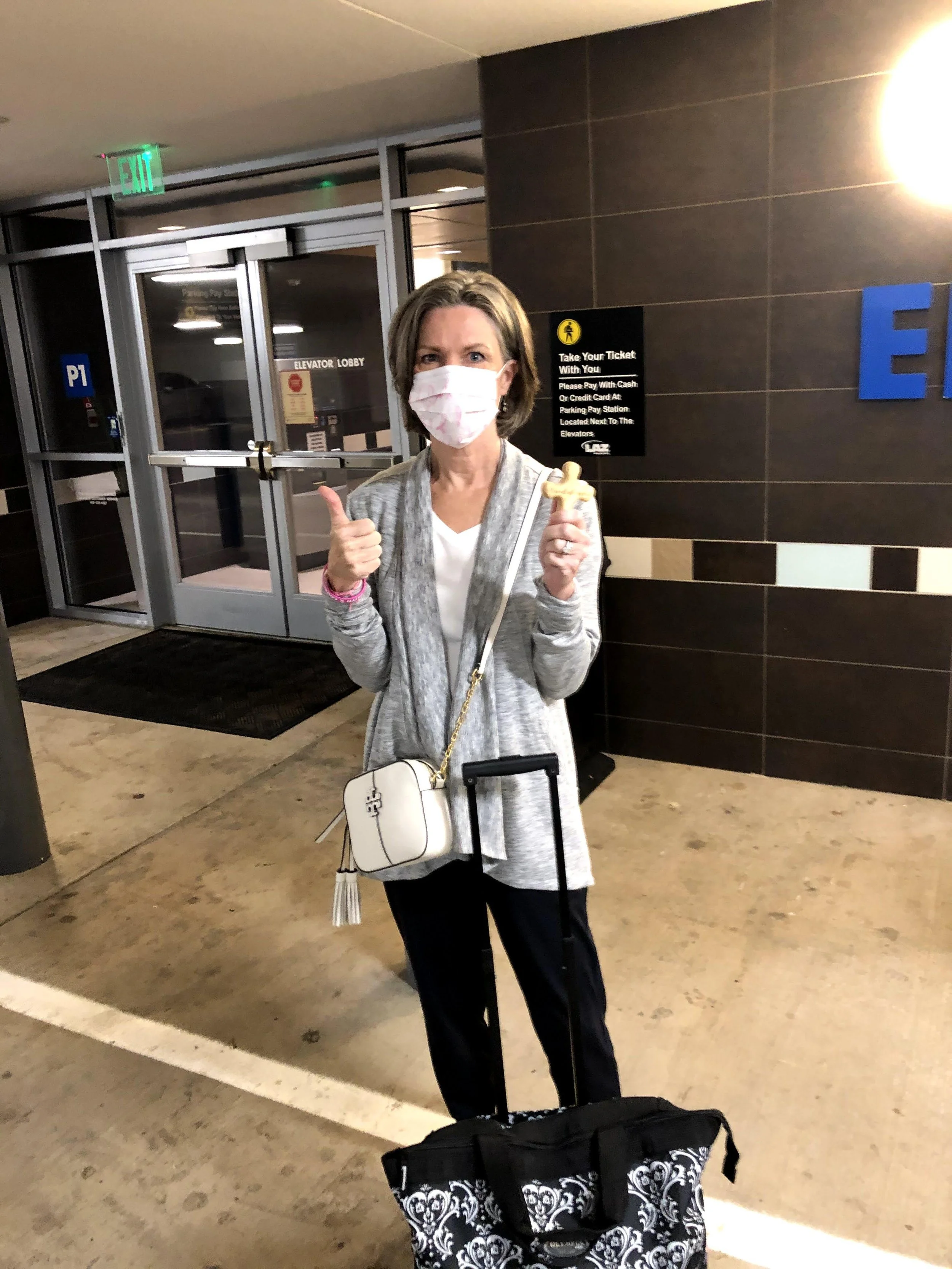 Chemo #1: Ready to go with my trusty tote