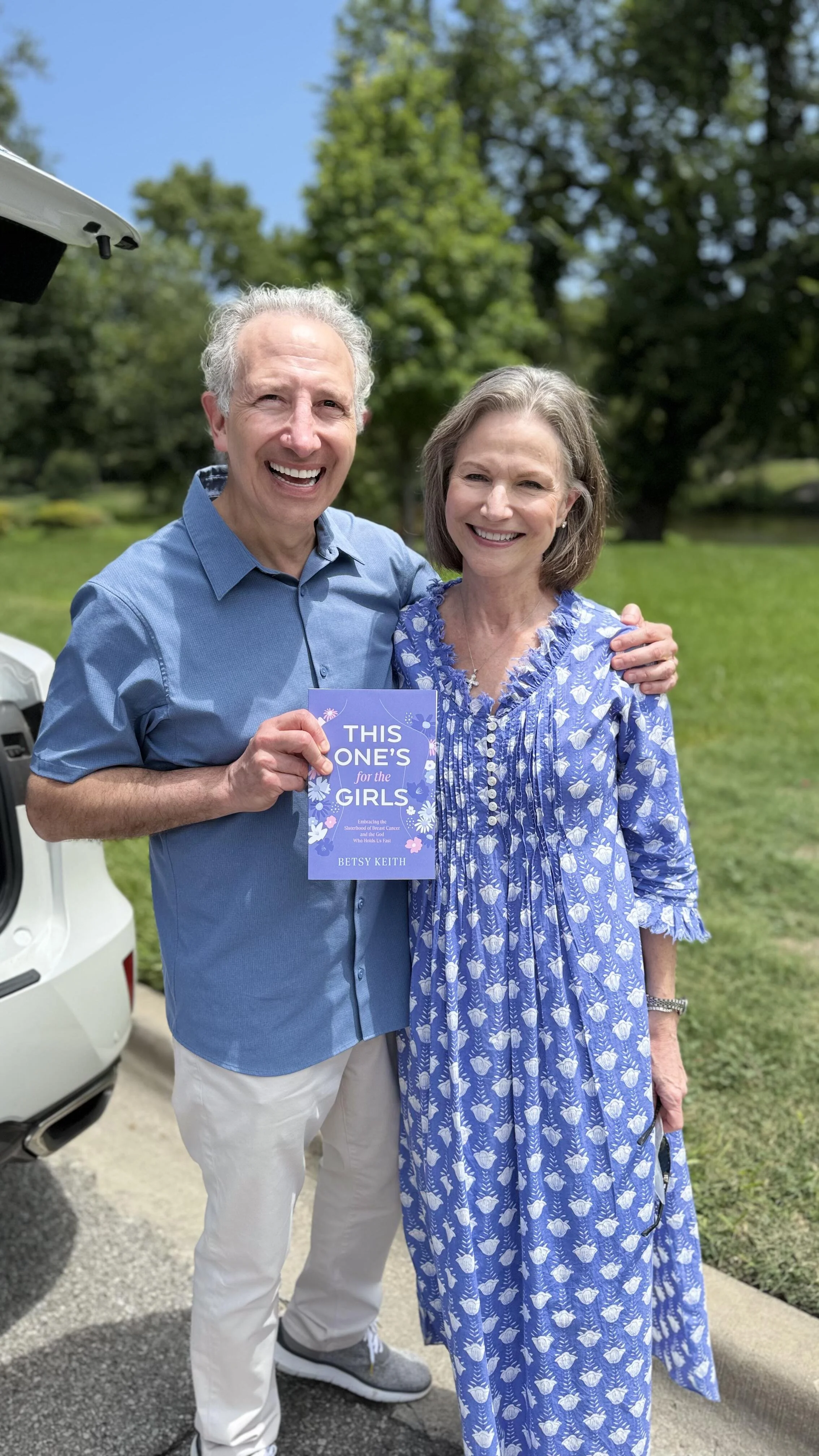 Dr. Mike excited to receive my book.