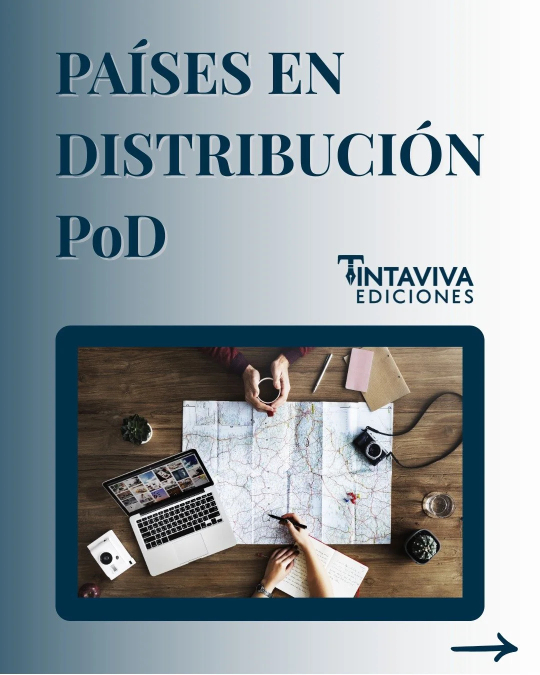 🌍 Distribuci&oacute;n internacional

En Tinta Viva Ediciones, queremos que tus libros crucen fronteras.
Gracias a nuestros acuerdos con plataformas de impresi&oacute;n bajo demanda y distribuci&oacute;n digital, las obras publicadas con nosotros est