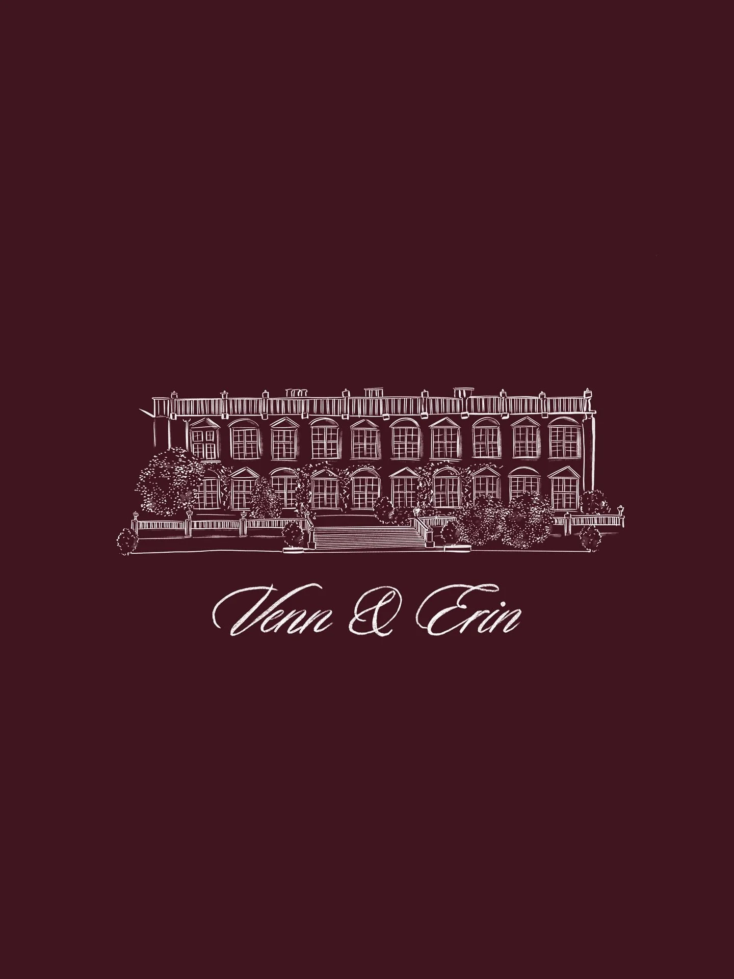 It&rsquo;s been a little quiet over here, but I&rsquo;ve been working on some exciting things and I can&rsquo;t wait to show them all to you. Beep burgundy with hand lettered &lsquo;old money&rsquo; script, and an illustration of their venue for Venn