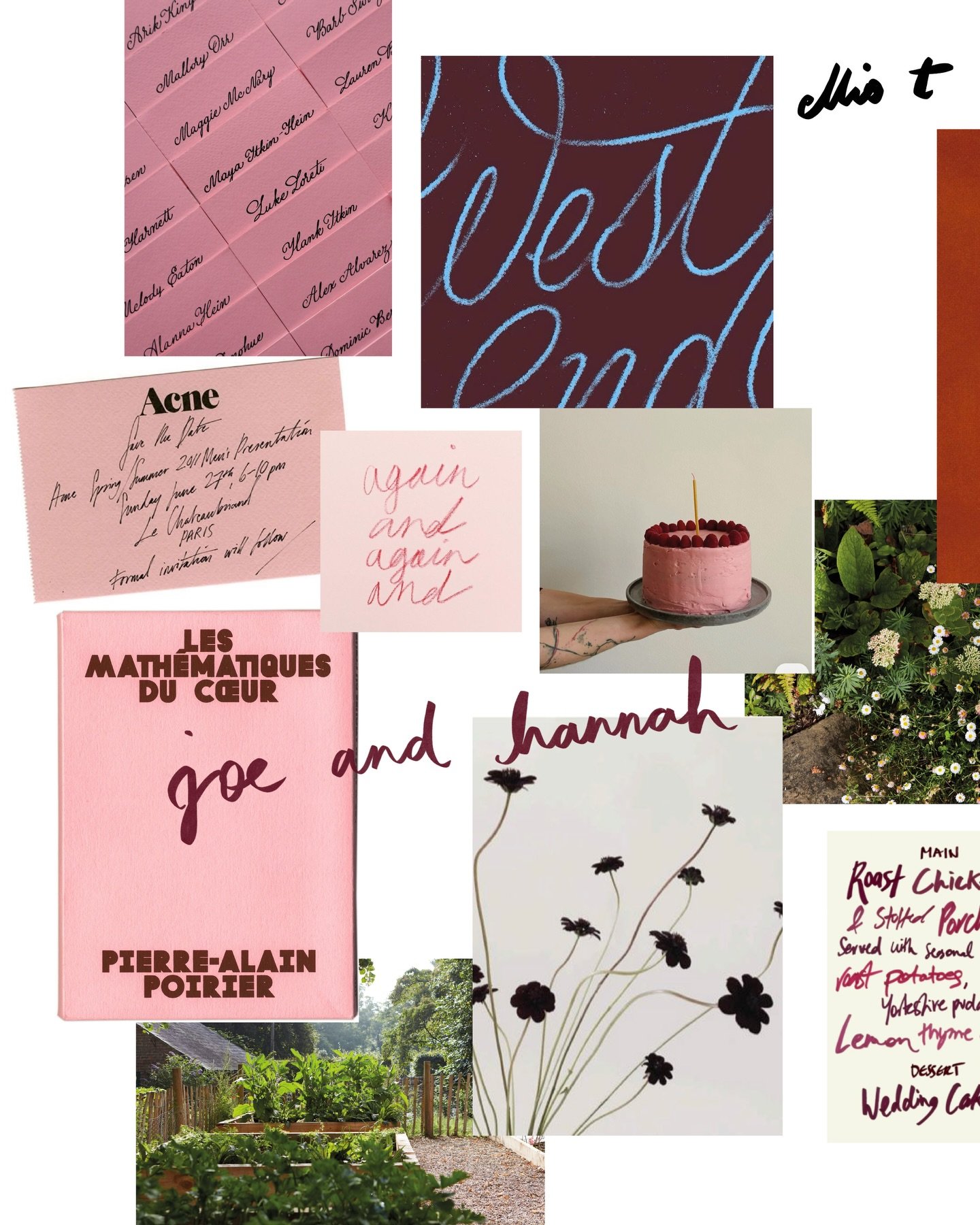 A moodboard to die for 💗🩷 process for Joe &amp; Hannah&rsquo;s Formal Invites 🌸