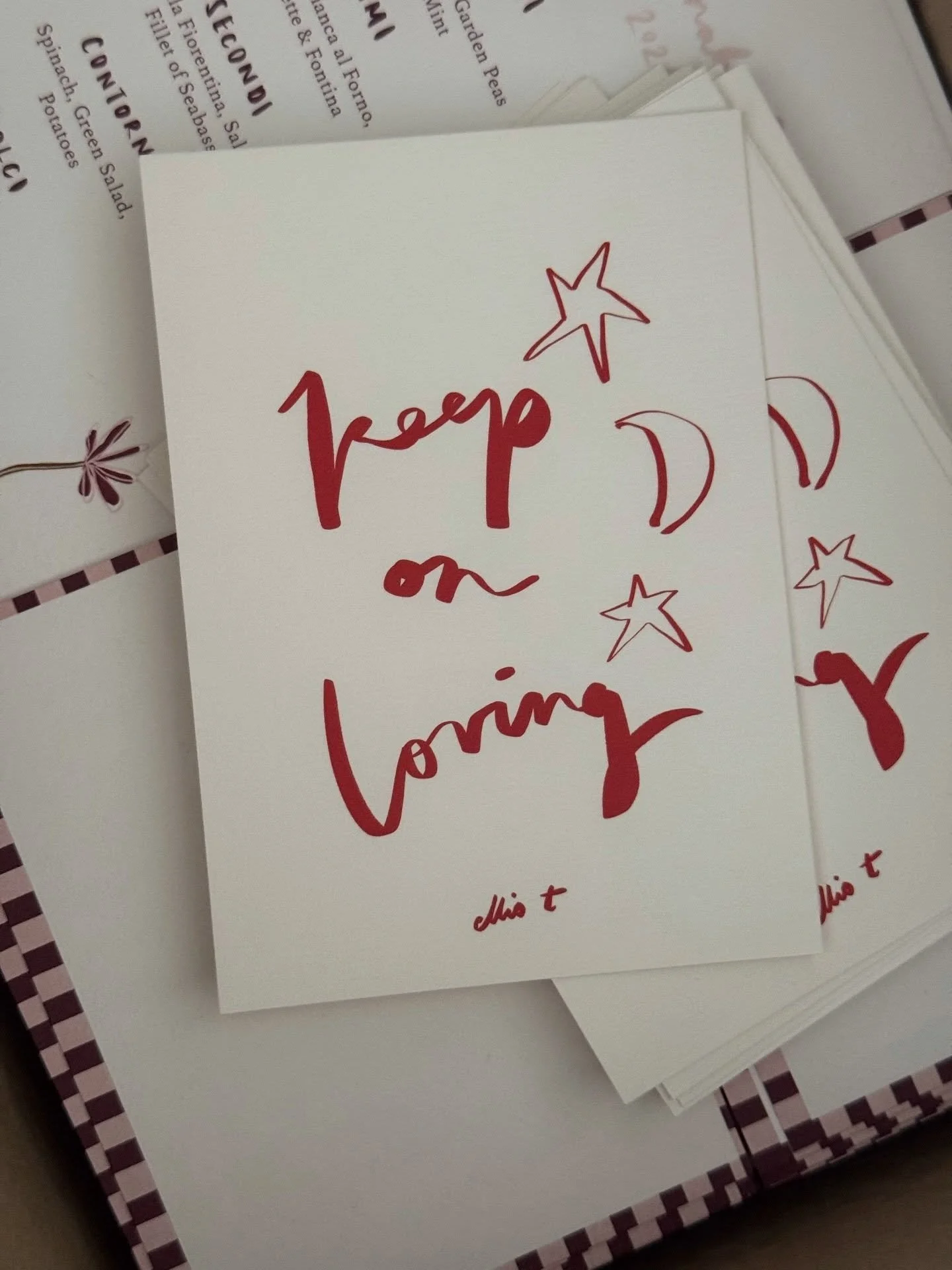 Keep on Loving &hearts;️ this season&rsquo;s limited edition art card coming out with your orders ❣️❣️❣️