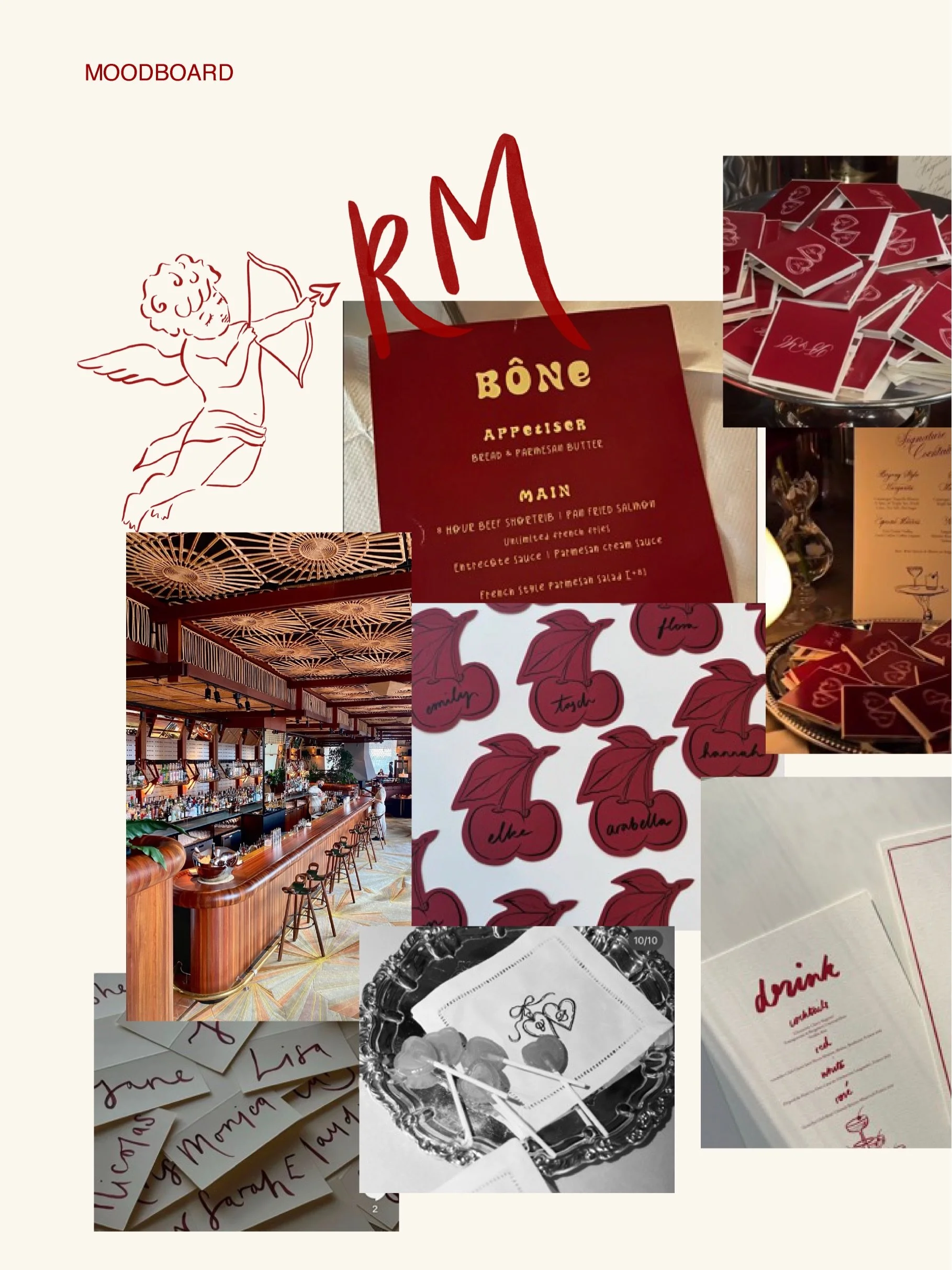 ❣️ Ria &amp; Miles ❣️ a moodboard, some design and the cutest cherub monogram for @riahardy1 @milesweeks