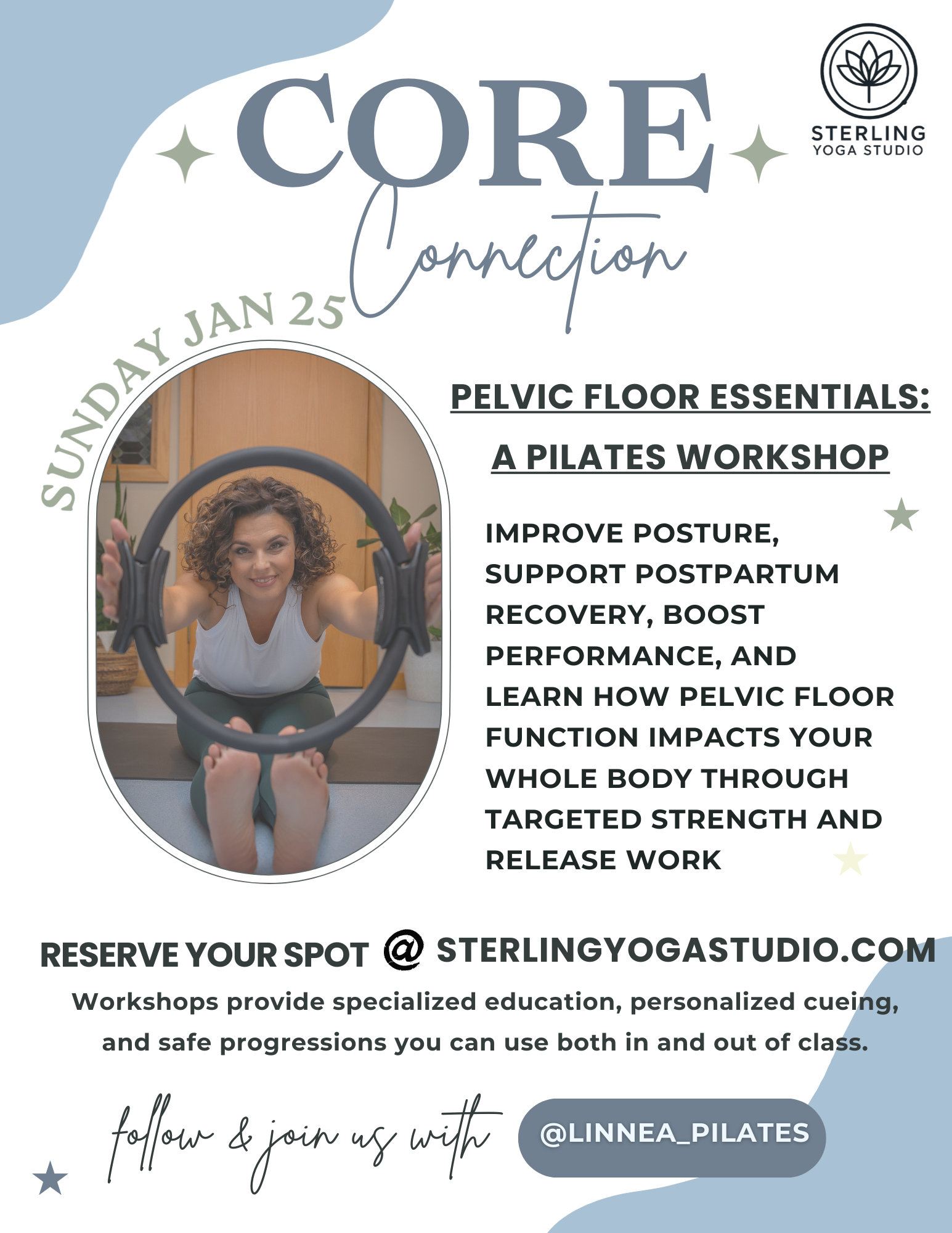 Core Connection @ Sterling Yoga Studio: Pelvic Floor Essentials for All
