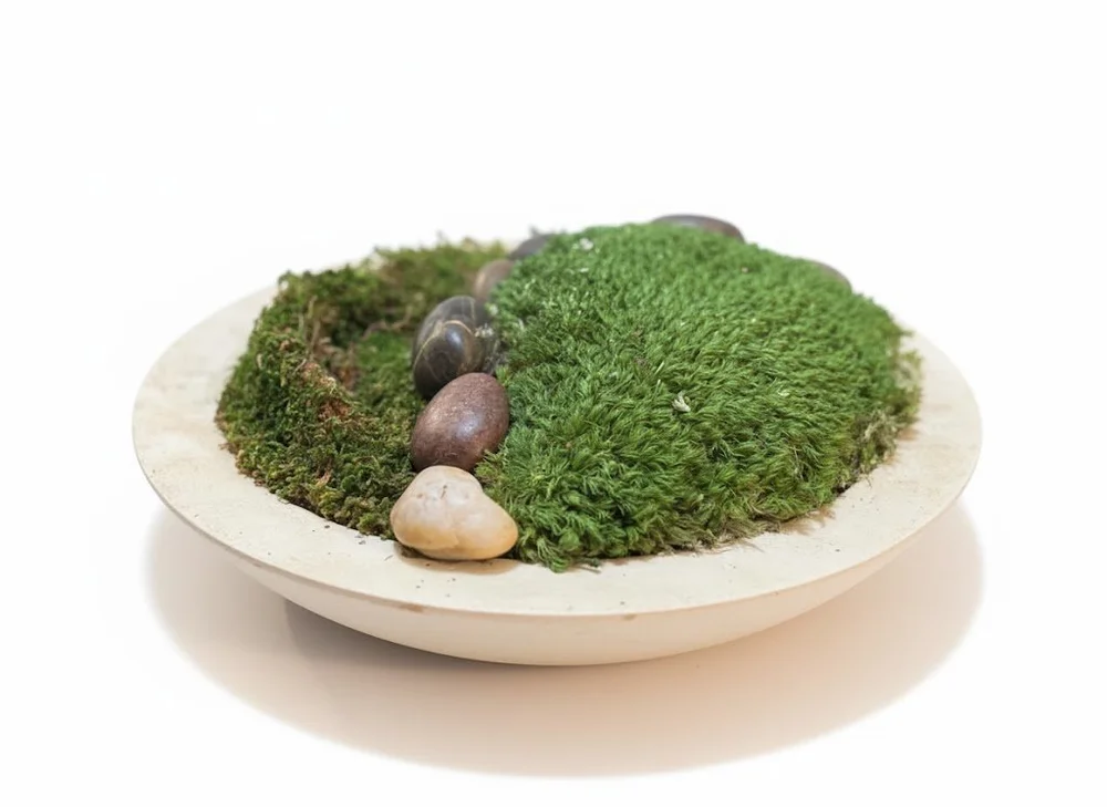 Stone Hill Moss Art Centerpiece Bowl – handcrafted by Decor Appeal