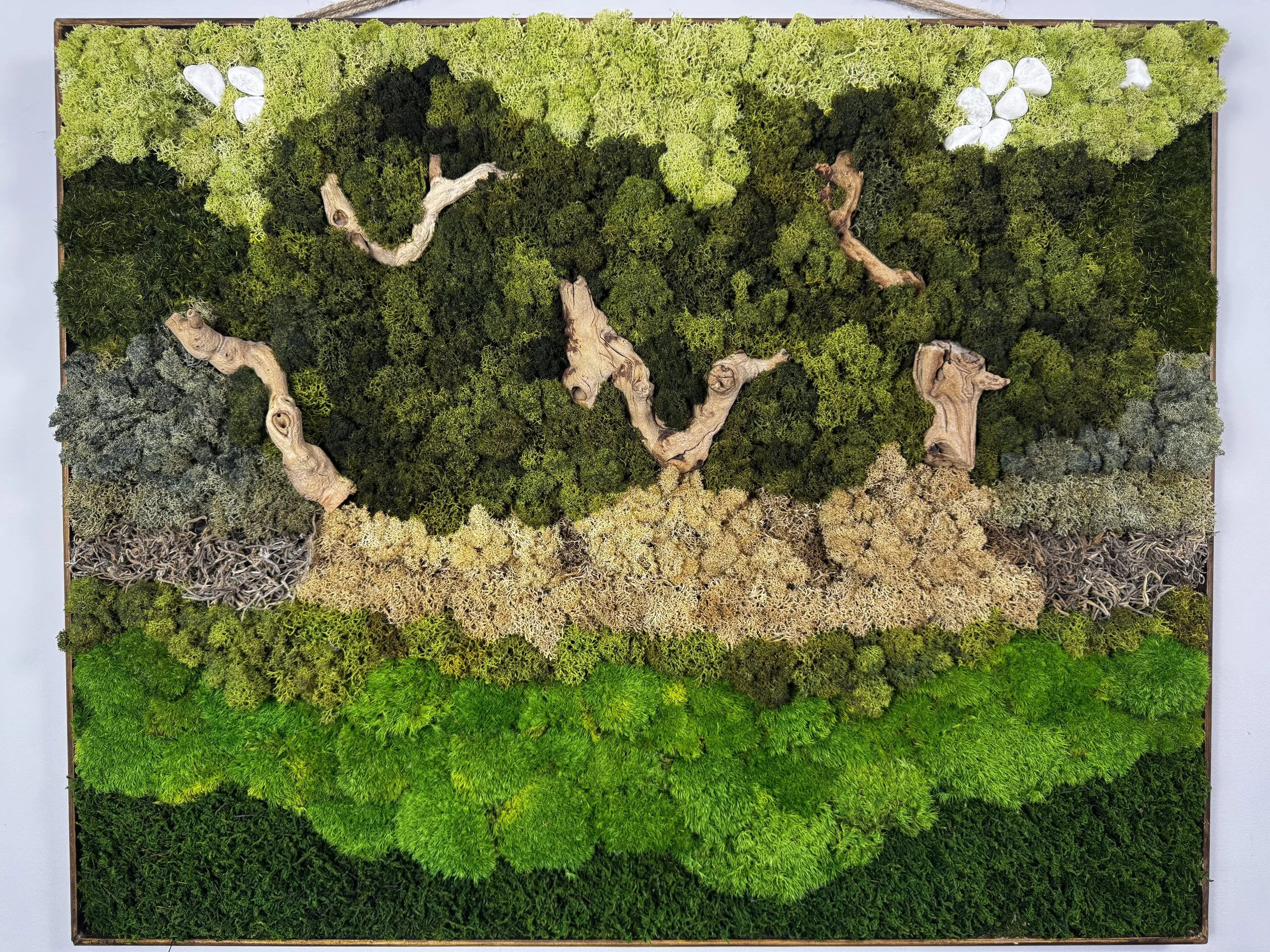 Nature study moss artwork Secret Beach by Sekelle Nathan