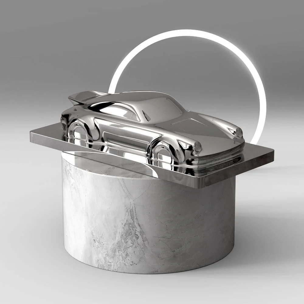 Porsche 911 Turbo Luxury metal sculpture