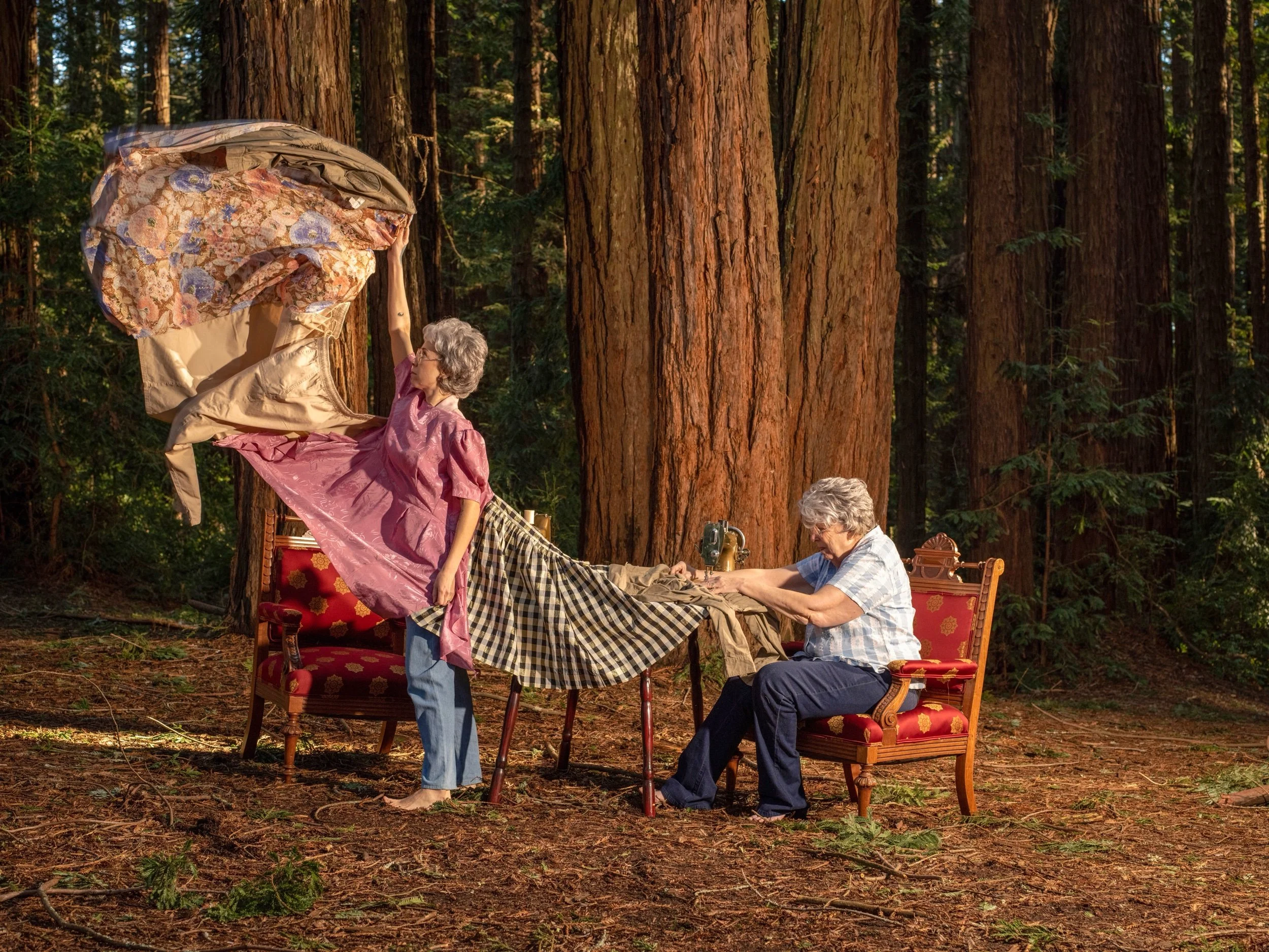 Two Momi’s at the Sewing Table, 2024