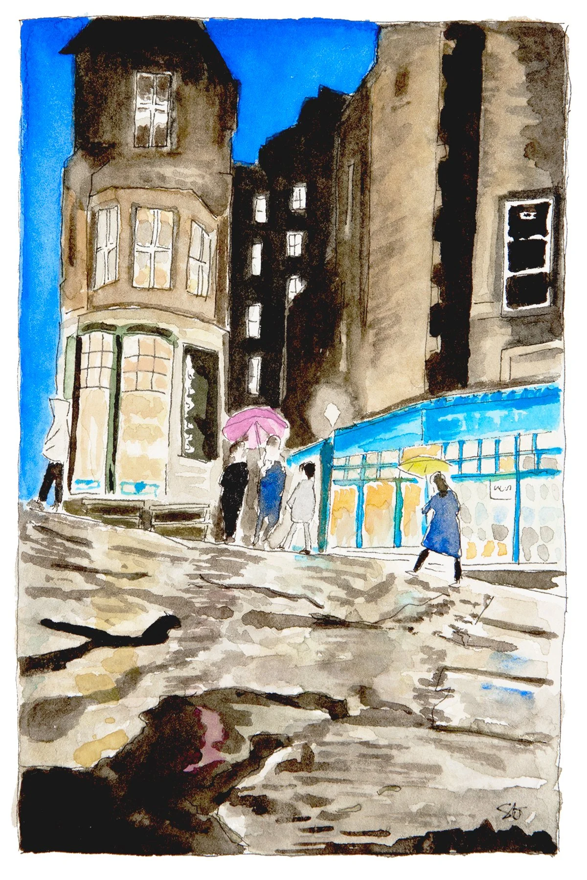 Rainy Night in Edinburgh