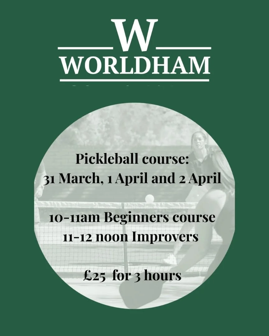 We are running a pickleball beginners AND improvers course next week! 

Come and find out how to play or improve your game. 3 hour sessions on Tuesday 31 March, Wednesday 1 April and Thursday 2 April. 

Beginners : 10 - 11 am
For everyone new to pick