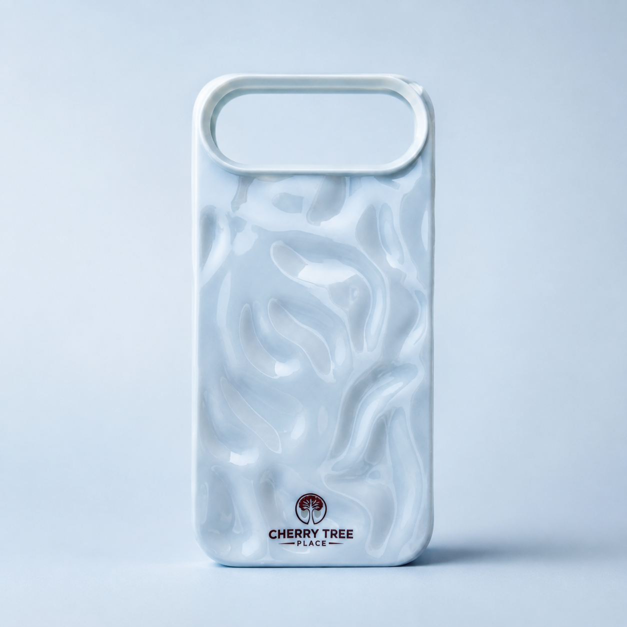 Glossy Powder-Blue Ripple Phone Case.png