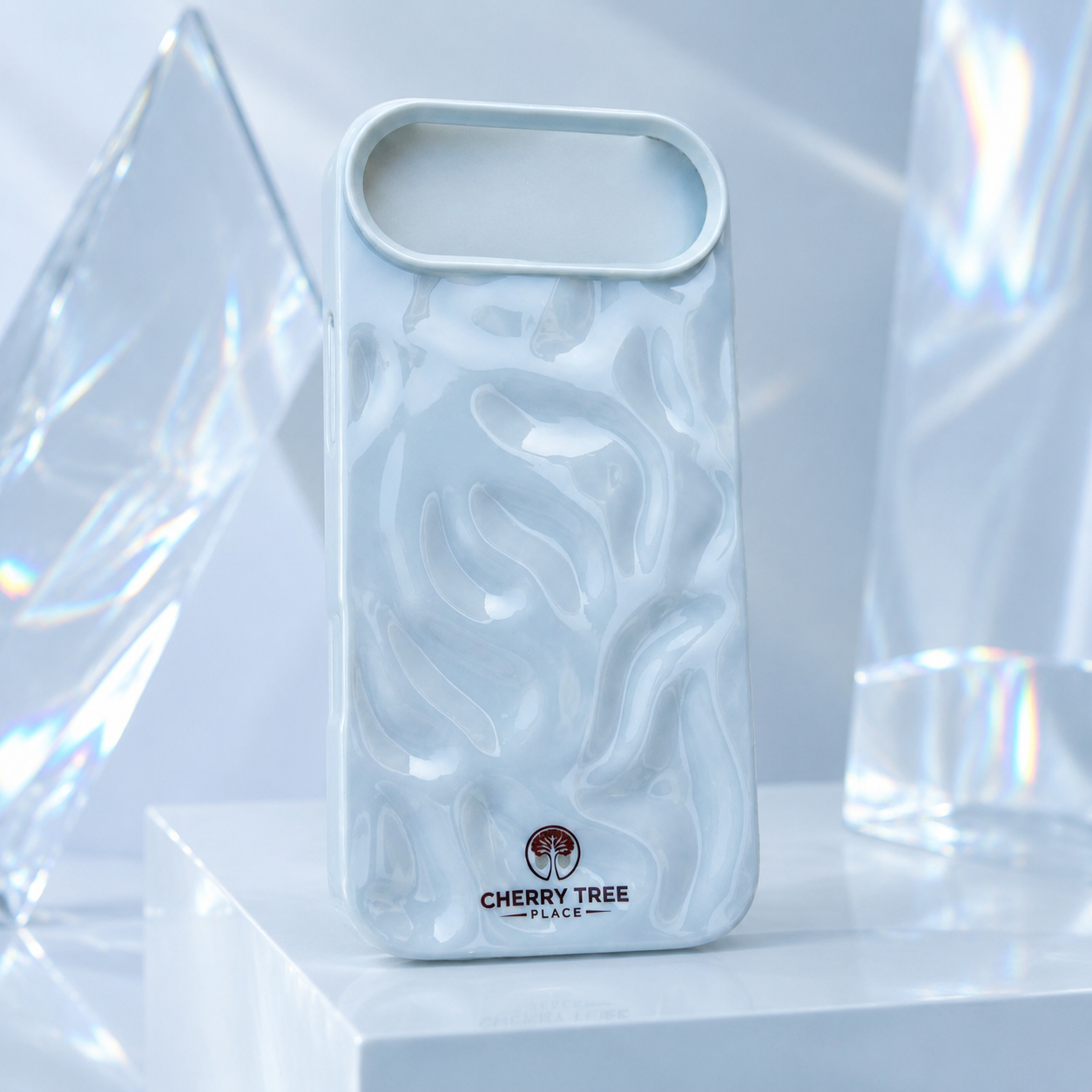 Pearlescent Blue Ripple Phone Case.png